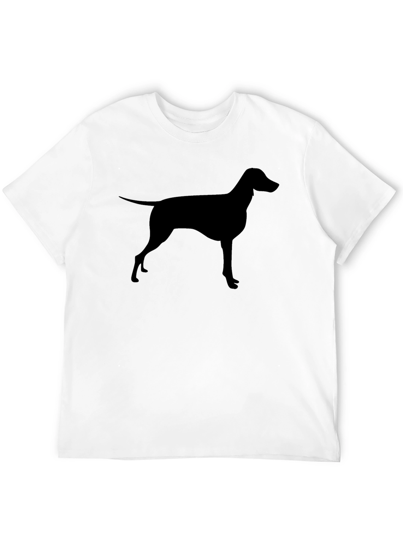 Dog Silhouette Black T-Shirt - Modern Design
