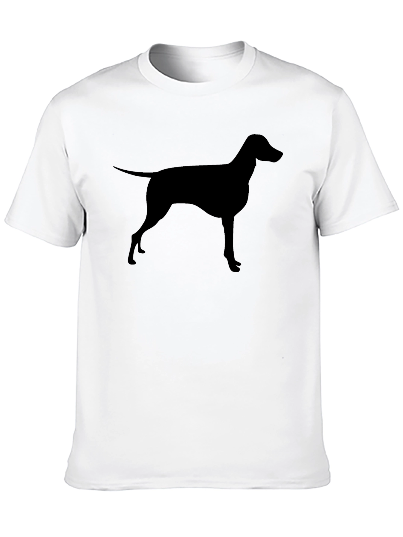 Dog Silhouette Black T-Shirt - Modern Design