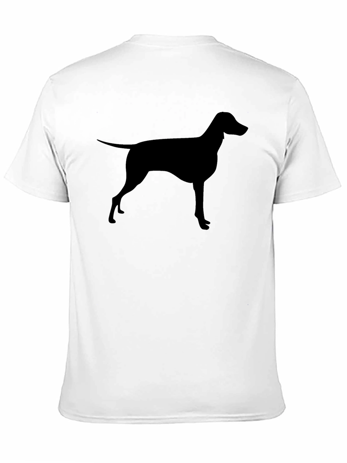 Dog Silhouette Black T-Shirt - Modern Design