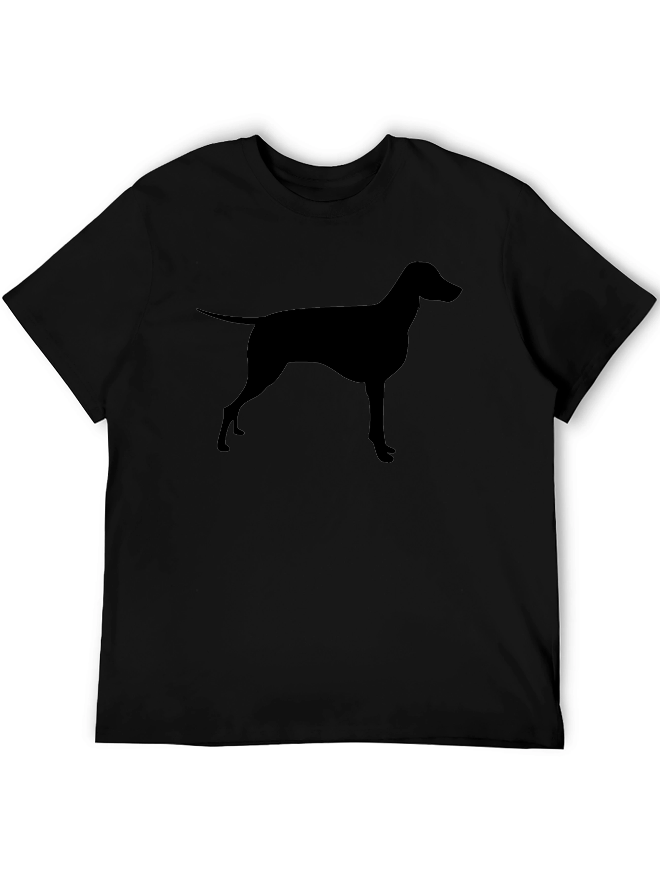 Dog Silhouette Black T-Shirt - Modern Design