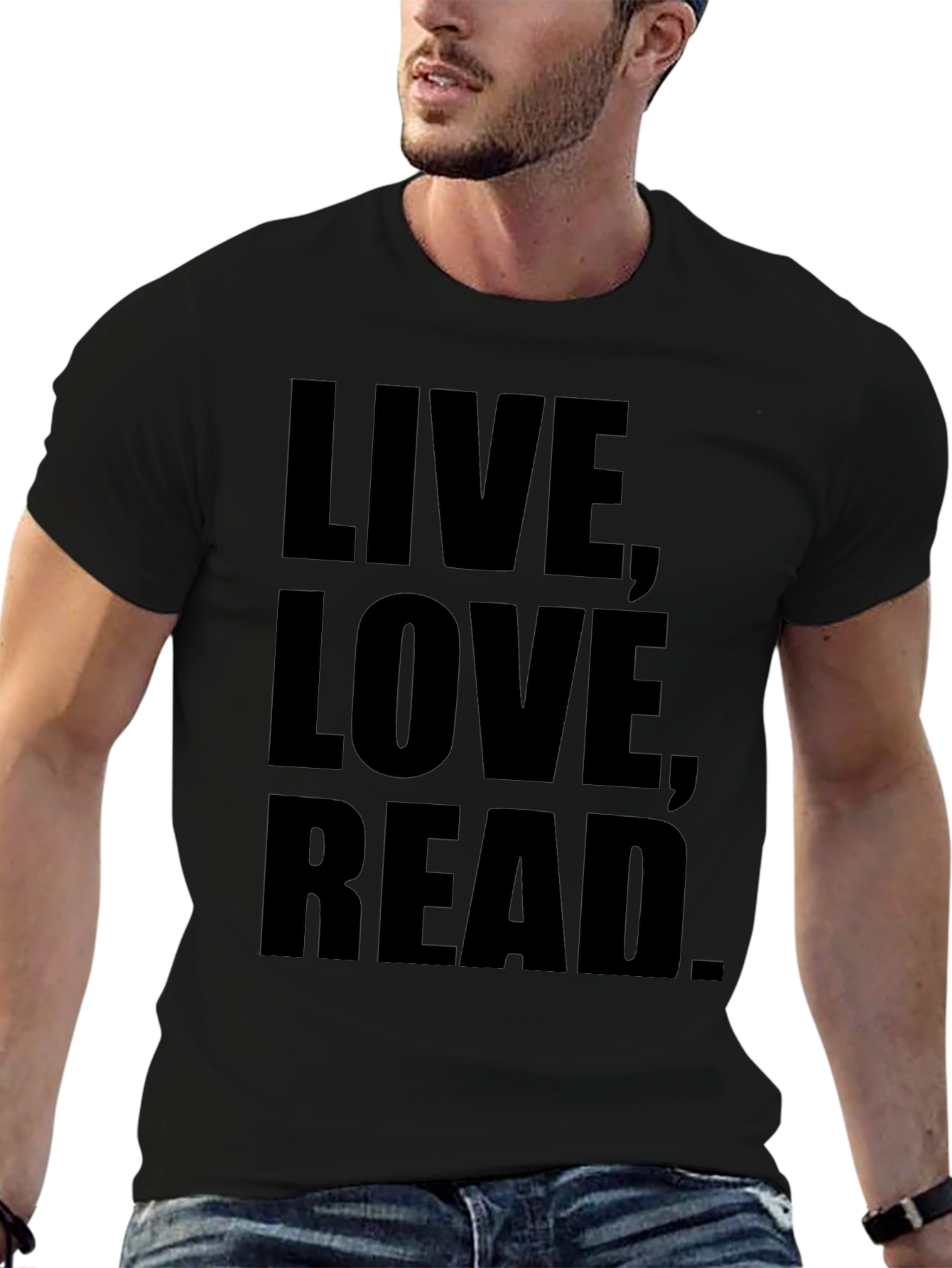 Live Love Read Black Graphic T-Shirt