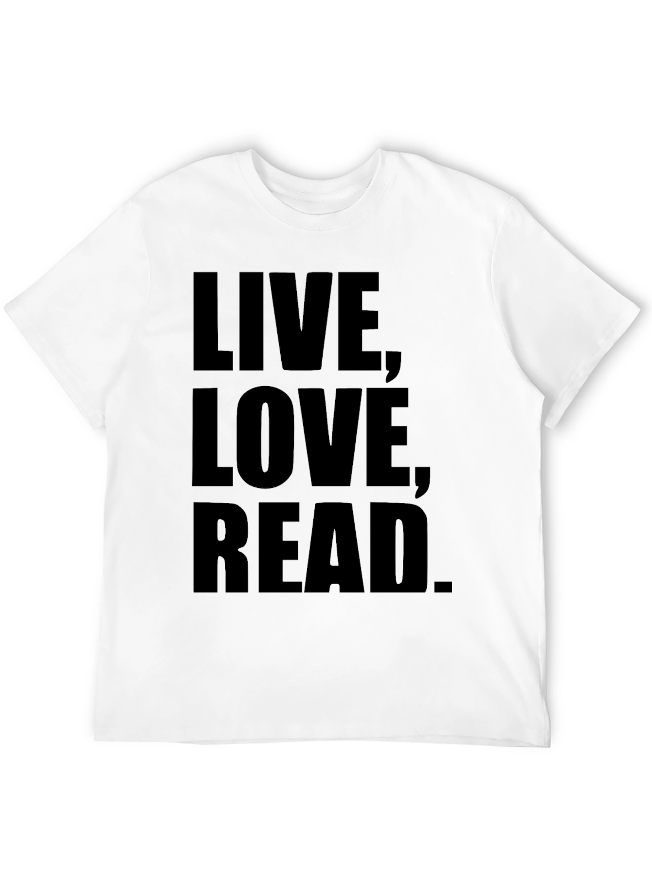 Live Love Read Black Graphic T-Shirt