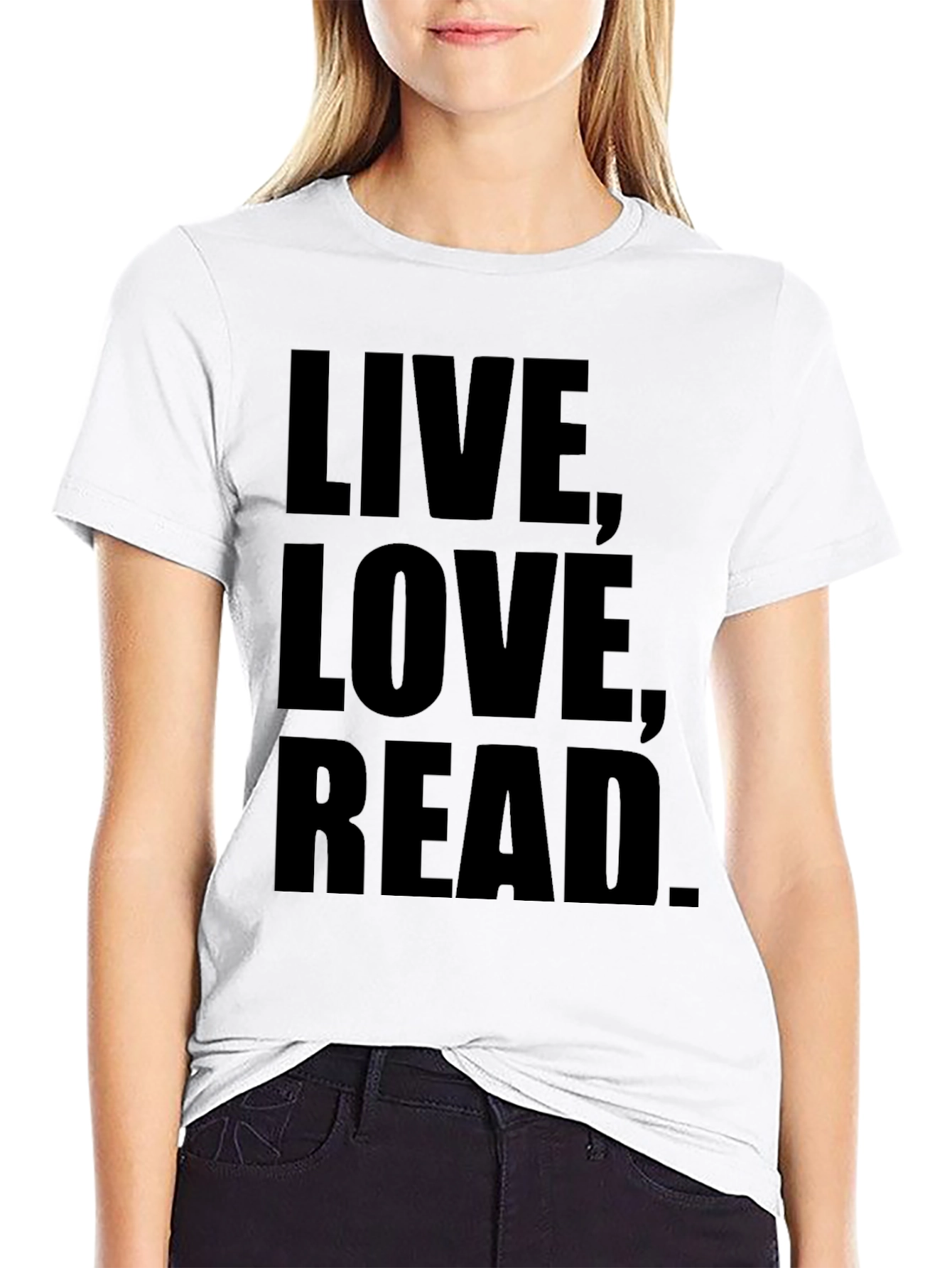 Live Love Read Black Graphic T-Shirt