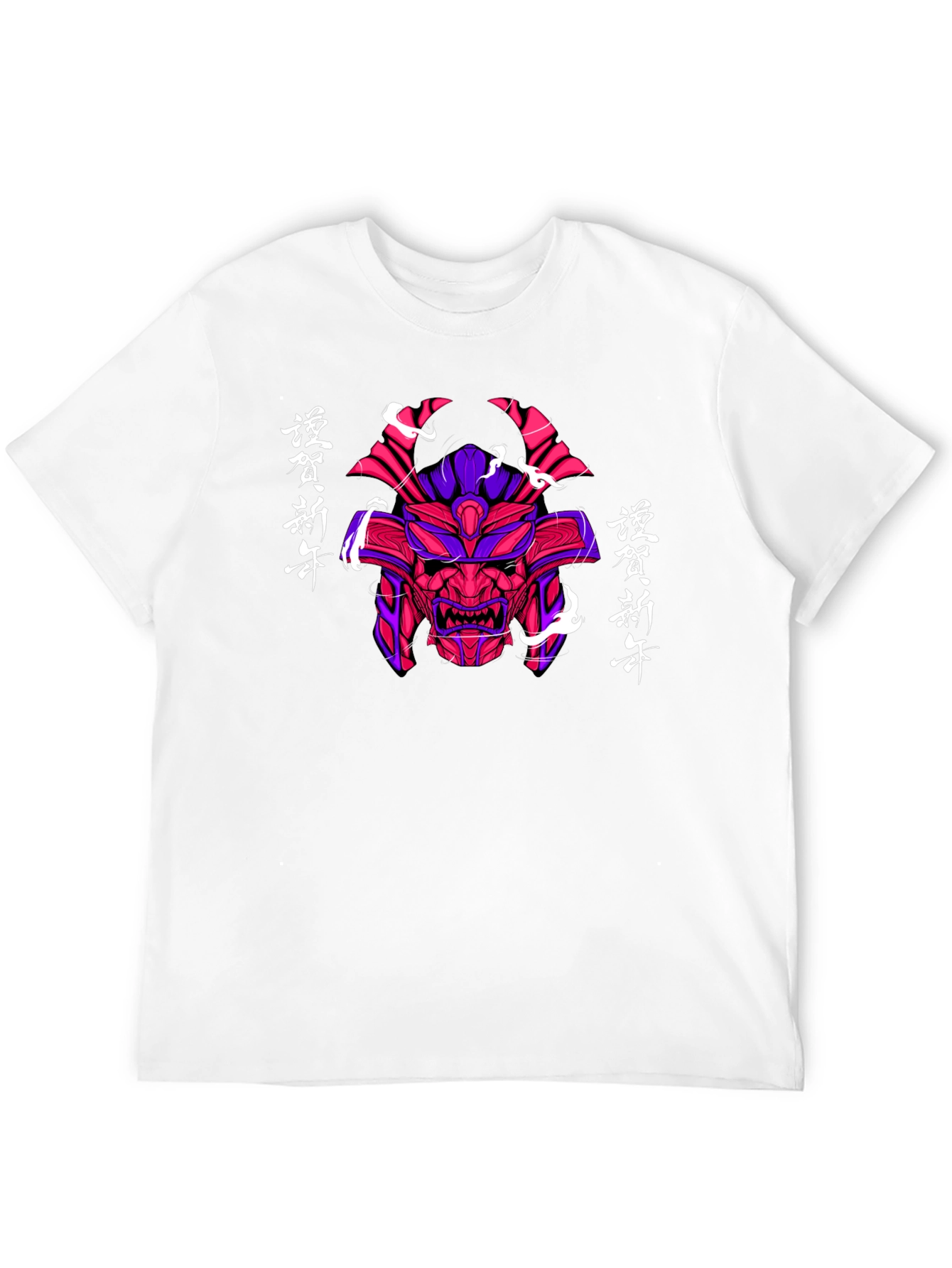 Samurai Mask Graphic Tee - Japanese Style