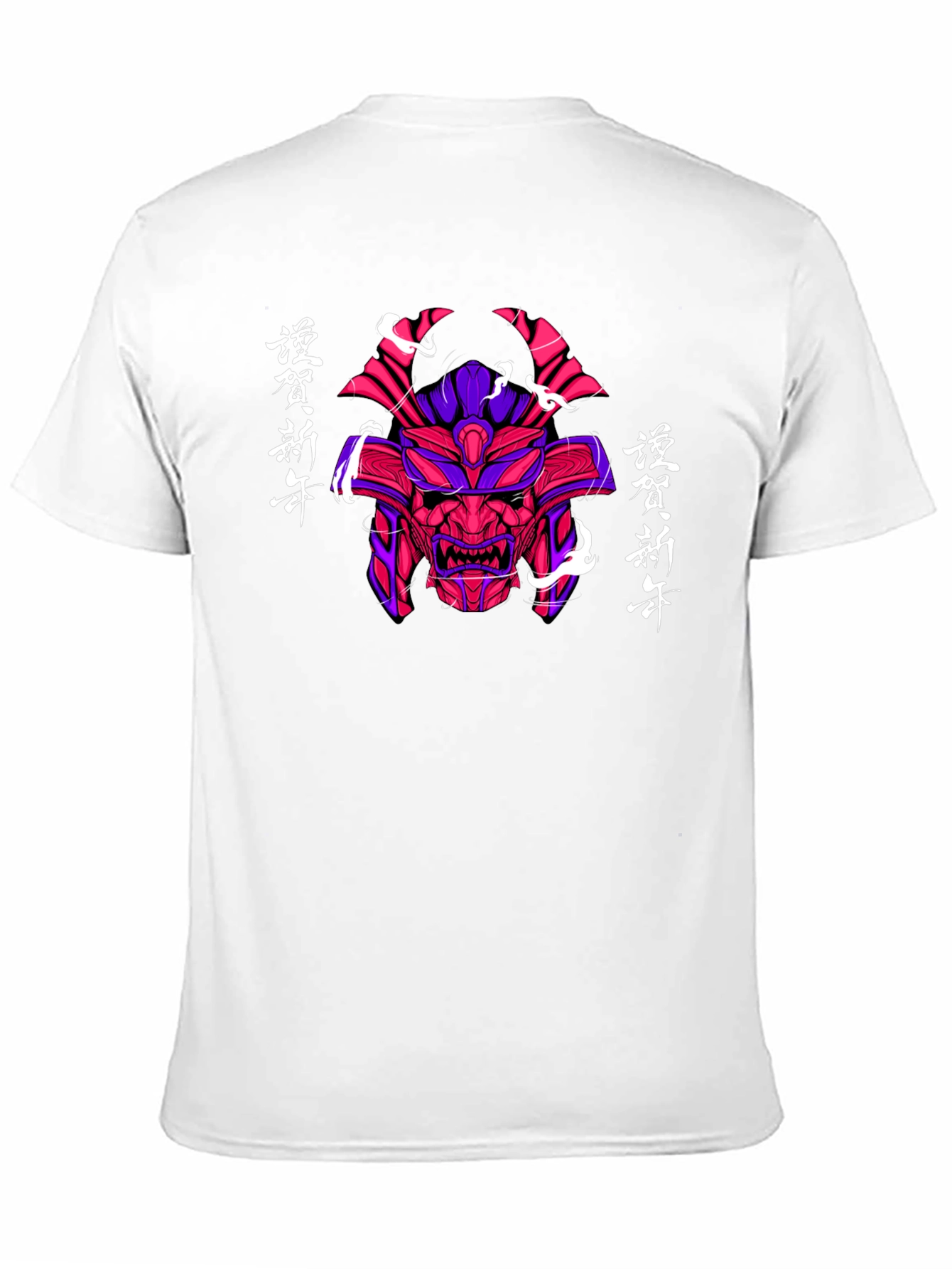 Samurai Mask Graphic Tee - Japanese Style
