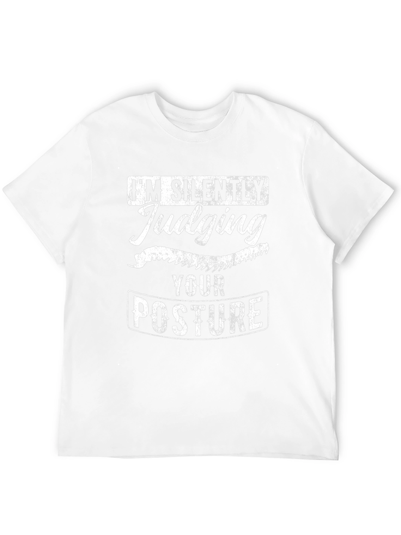 Silently Judging Your Posture Black Graphic Tee