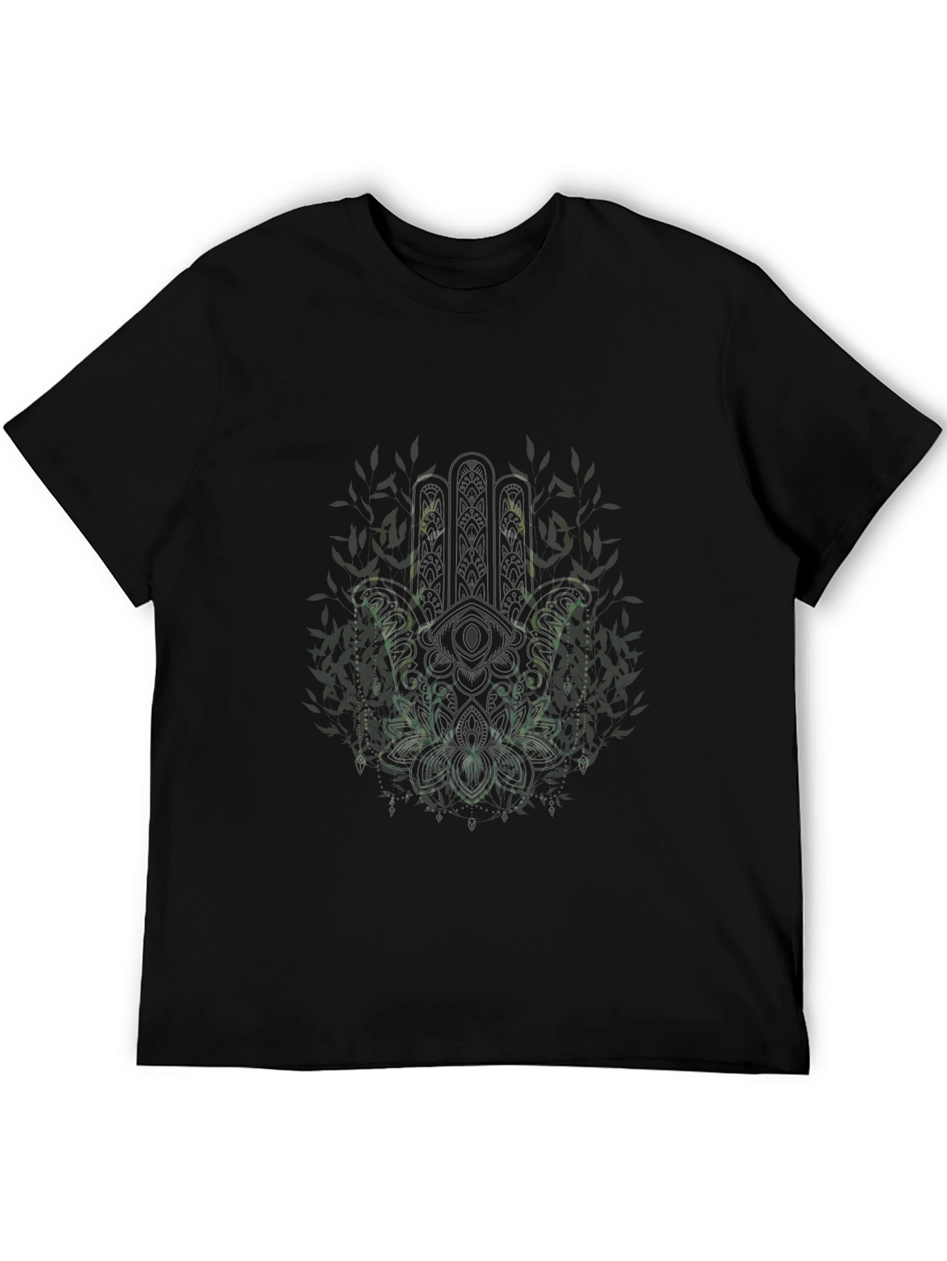 Hamsa Hand Graphic Tee - Mens Black T-Shirt