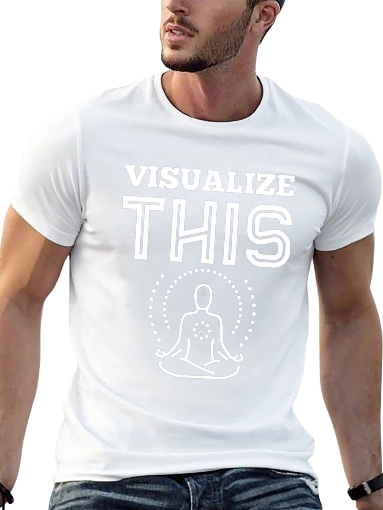 Visualize This Meditation T-Shirt - Black Cotton Graphic Tee