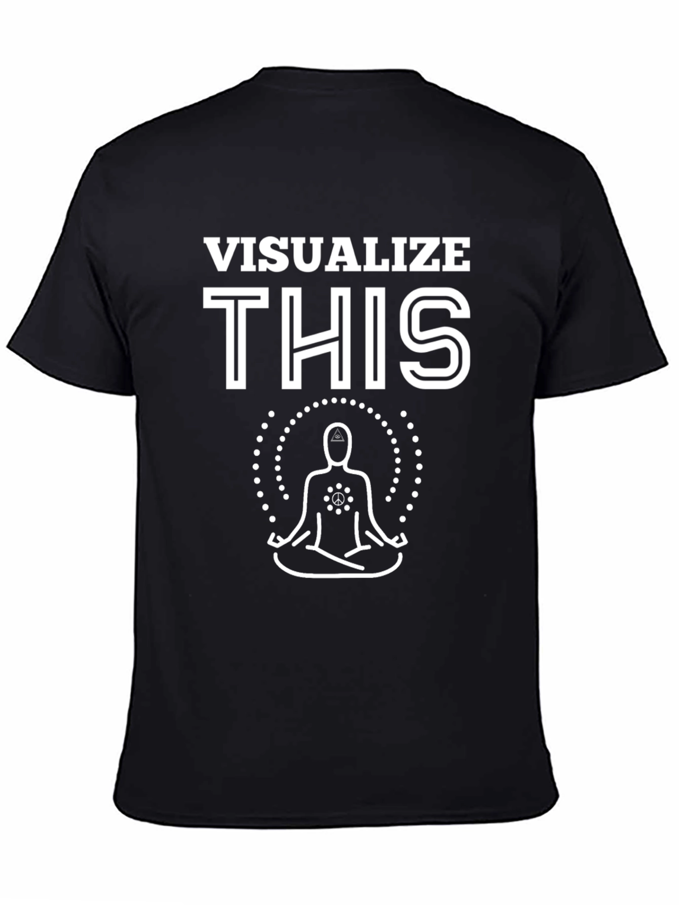 Visualize This Meditation T-Shirt - Black Cotton Graphic Tee