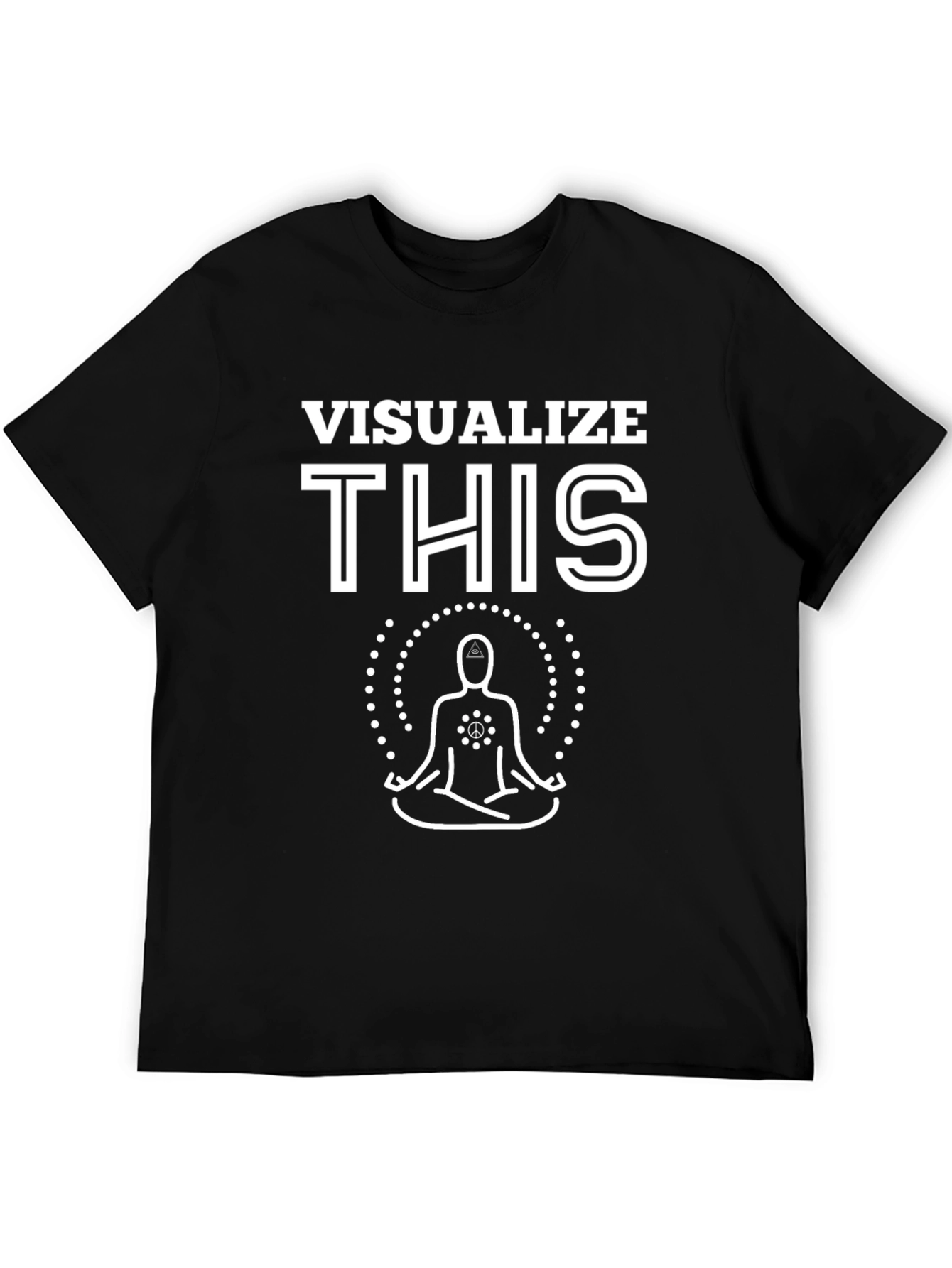 Visualize This Meditation T-Shirt - Black Cotton Graphic Tee