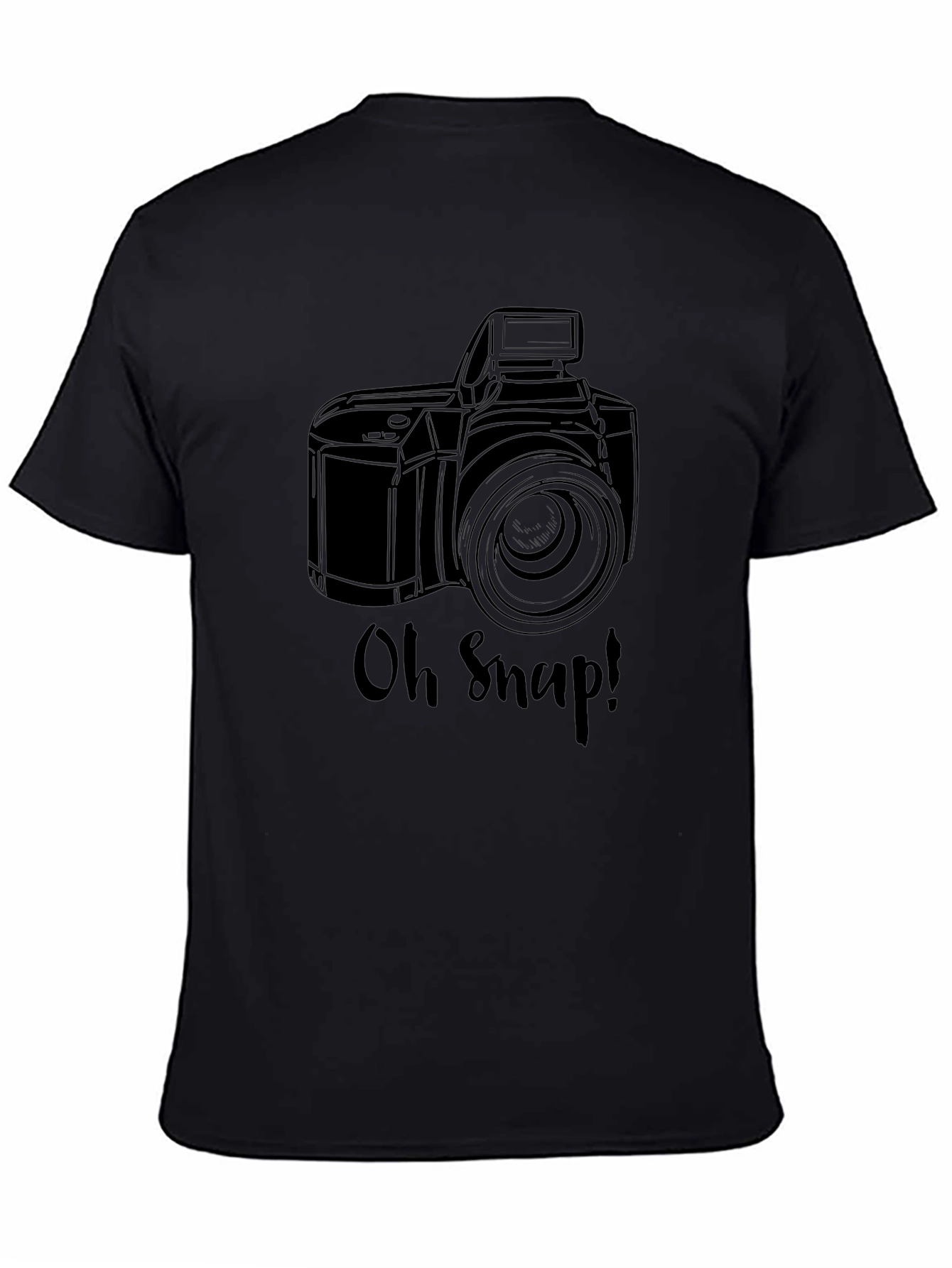 Oh Snap! Camera Graphic Black T-Shirt