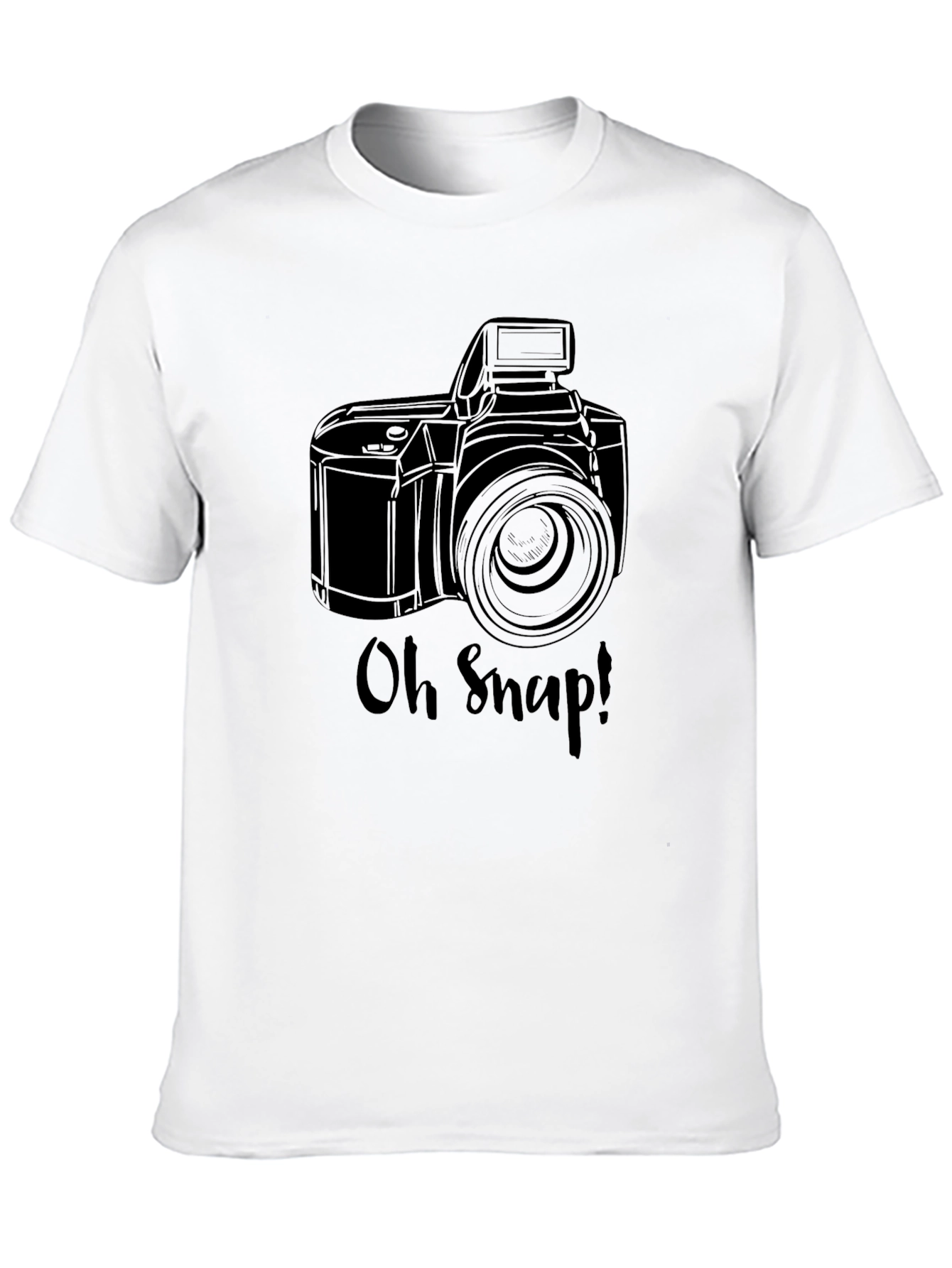 Oh Snap! Camera Graphic Black T-Shirt