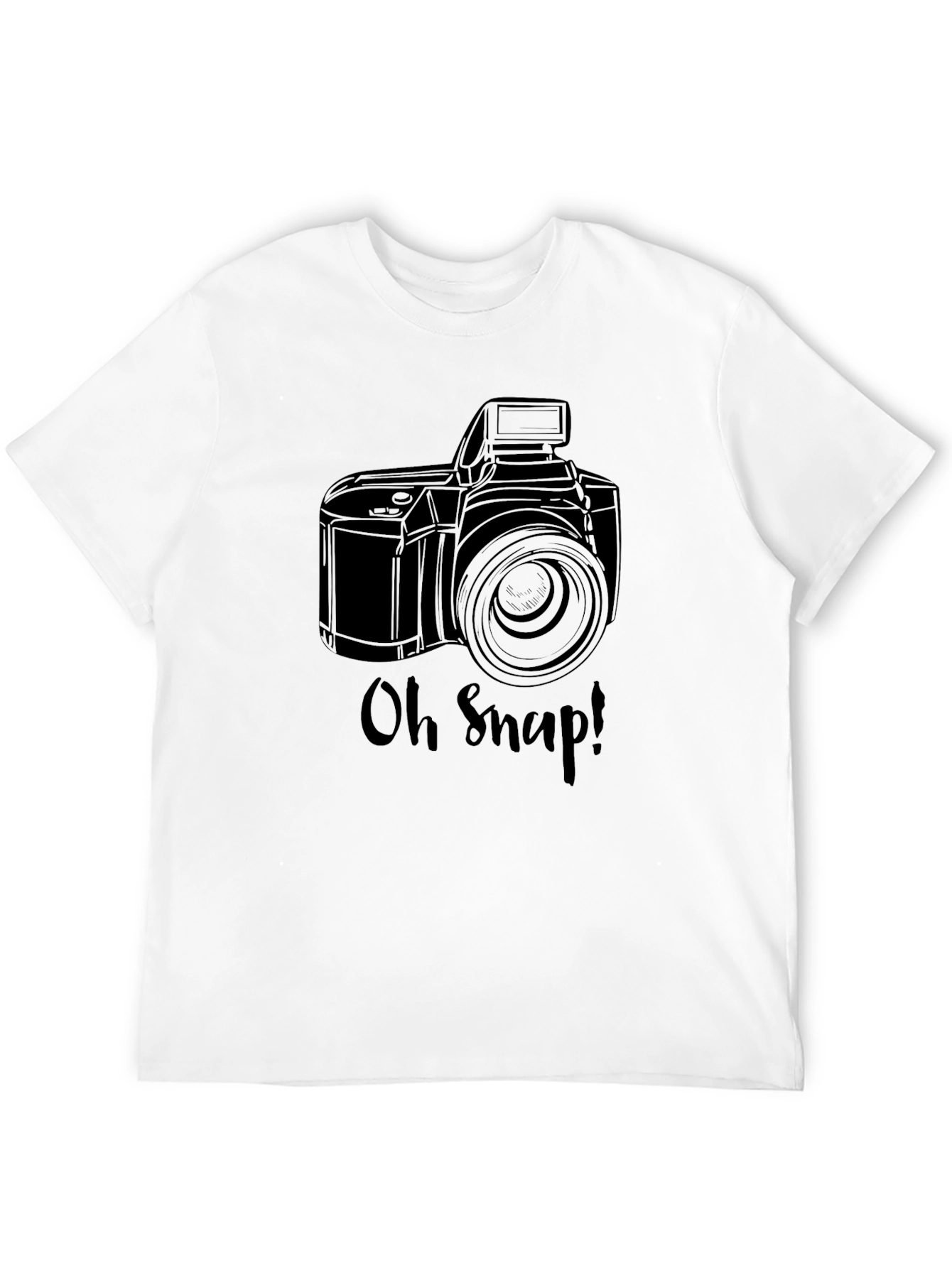 Oh Snap! Camera Graphic Black T-Shirt