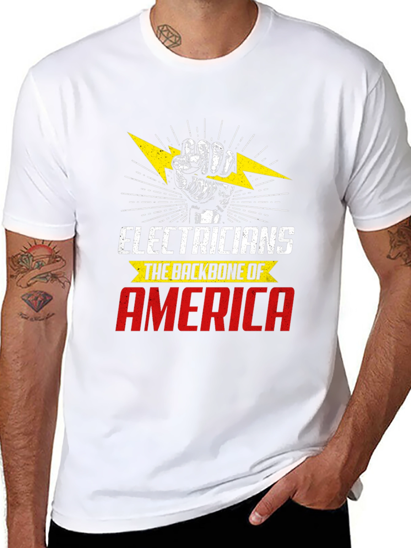 Electrician Backbone America T-Shirt