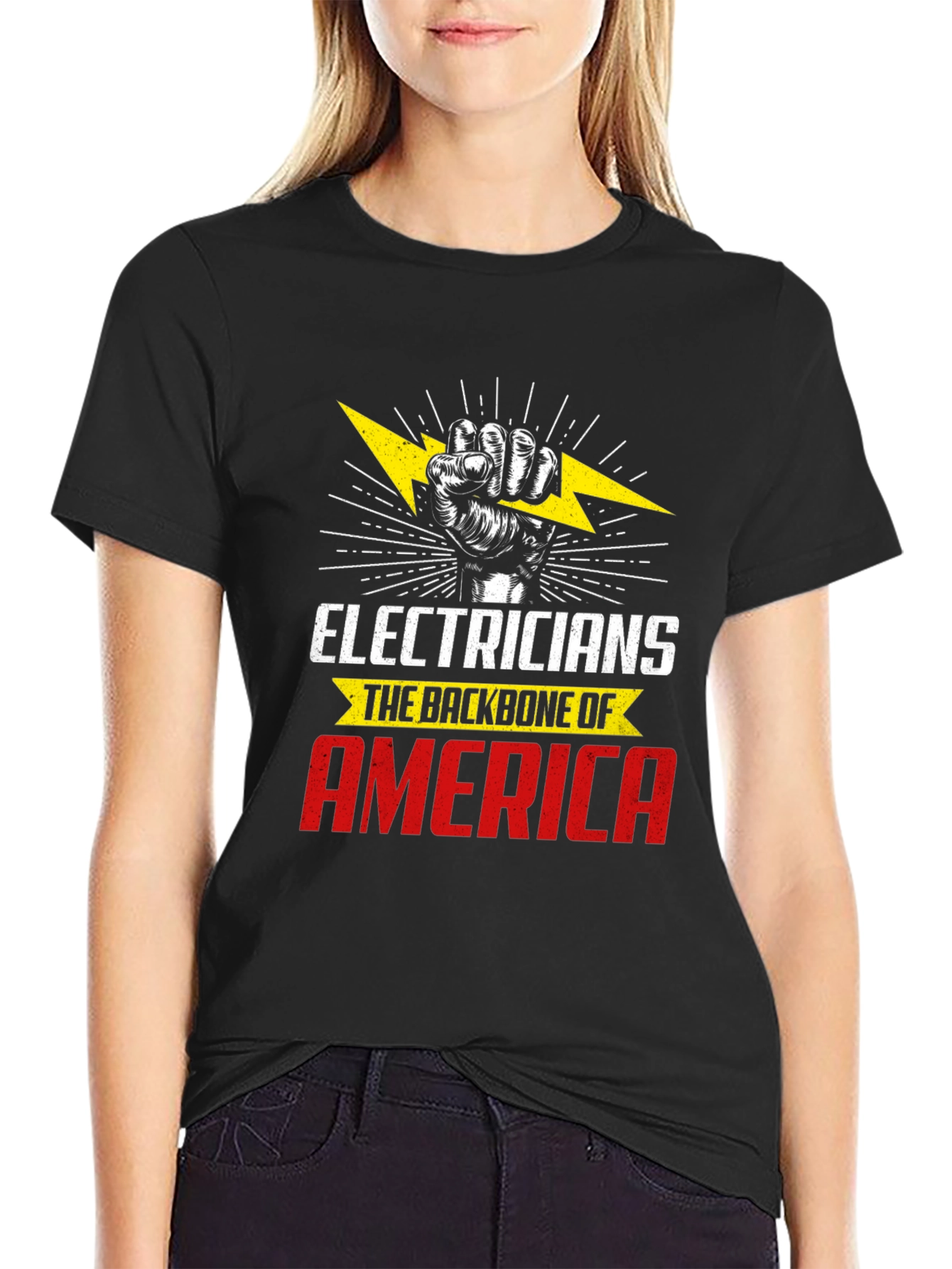 Electrician Backbone America T-Shirt
