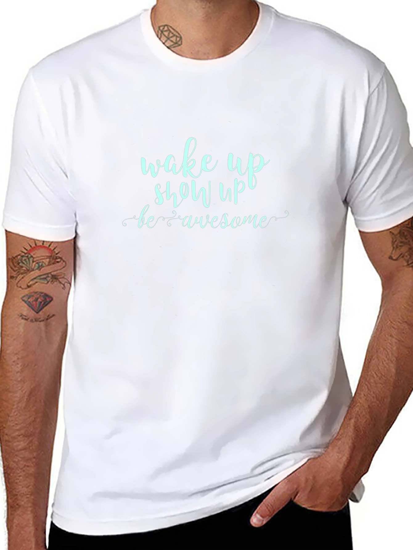 Wake Up Show Up Awesome Graphic Tee