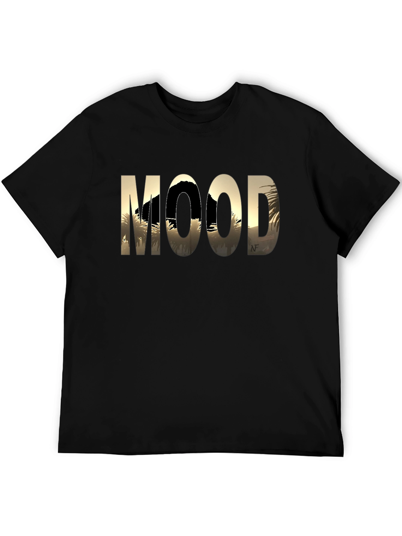 Mood Graphic Tee - Black Cotton Comfort