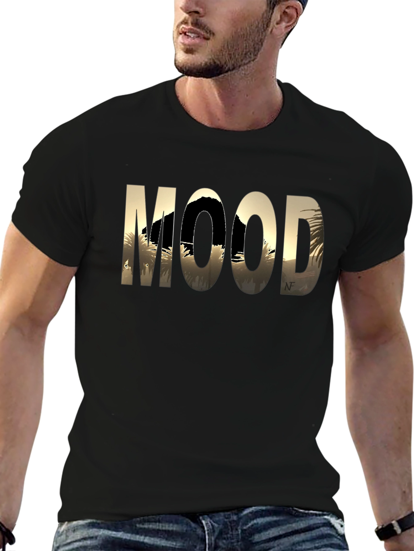 Mood Graphic Tee - Black Cotton Comfort