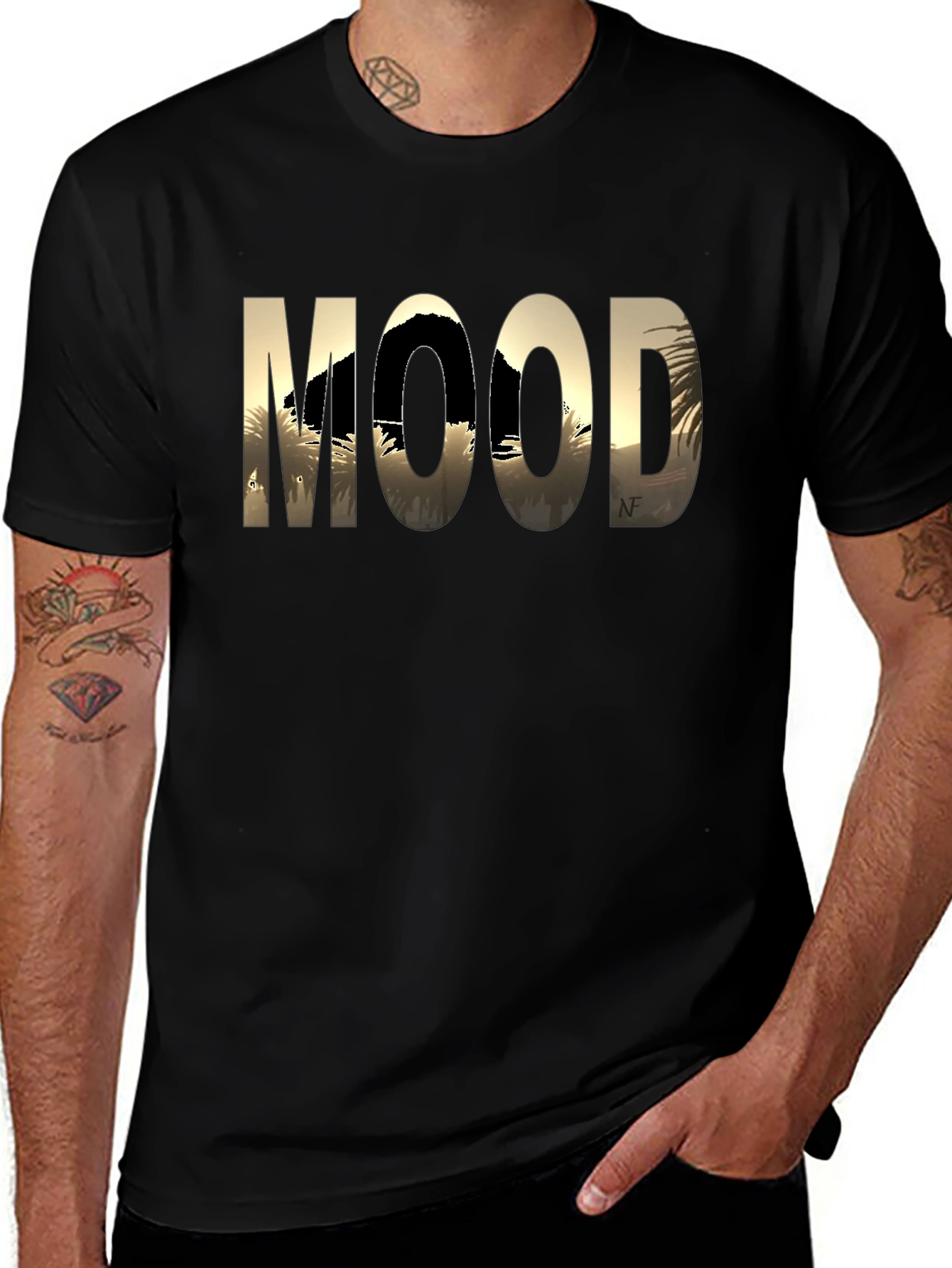 Mood Graphic Tee - Black Cotton Comfort