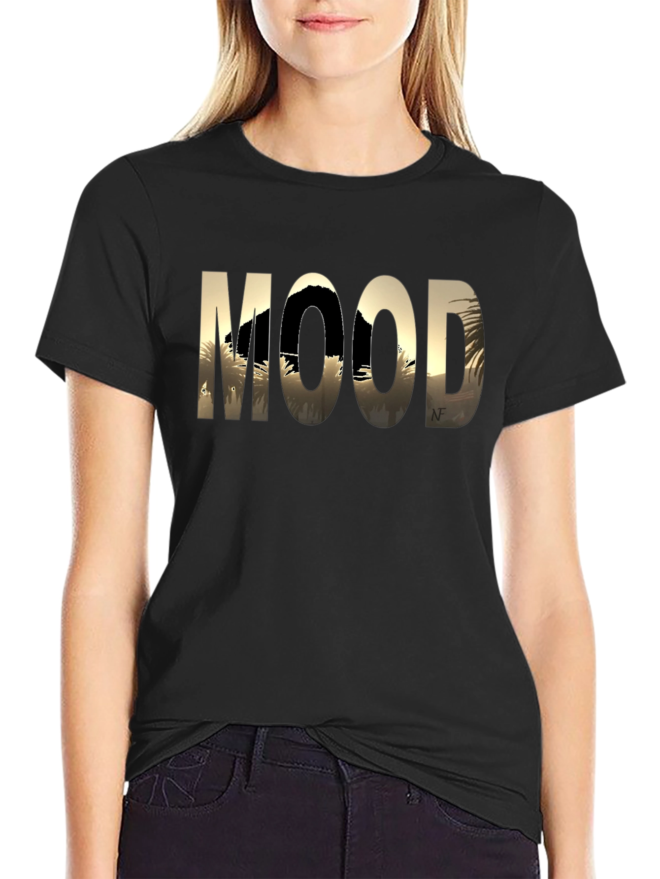 Mood Graphic Tee - Black Cotton Comfort