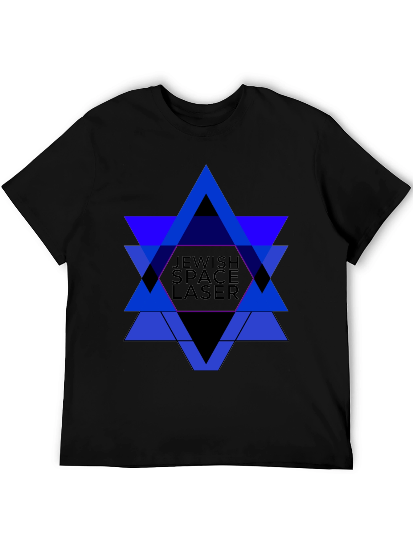 Jewish Space Laser Graphic Tee - Black Cotton Shirt