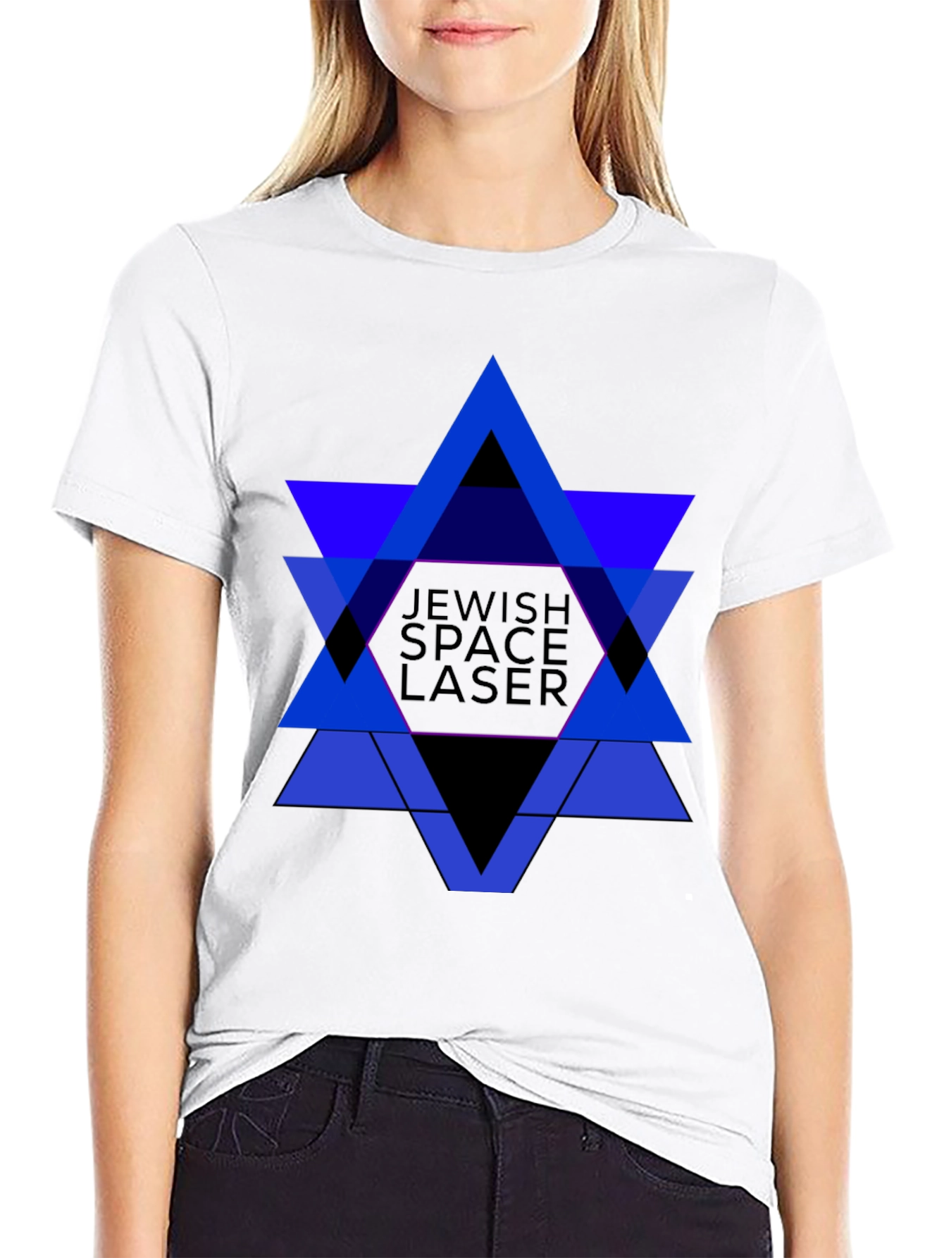 Jewish Space Laser Graphic Tee - Black Cotton Shirt