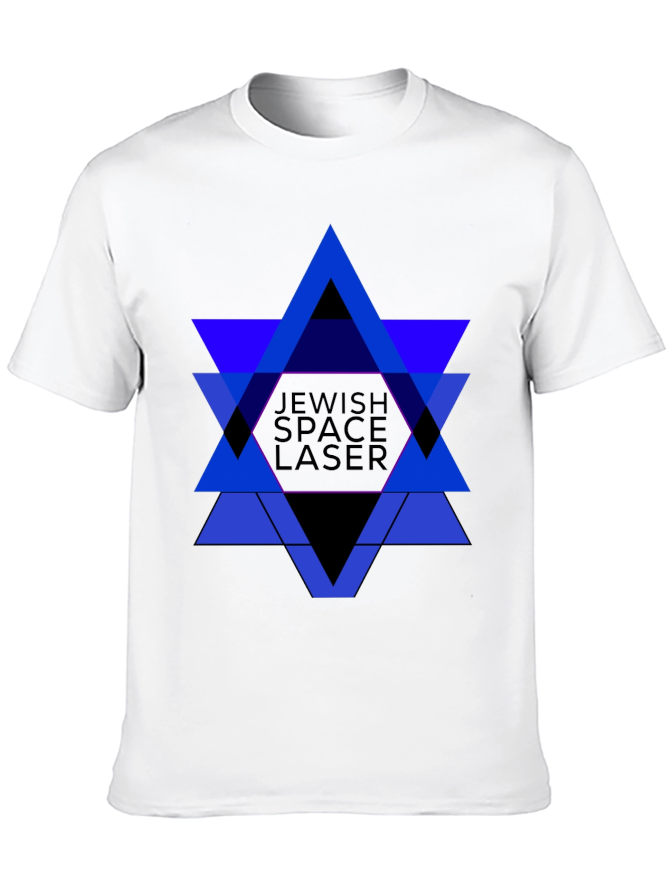 Jewish Space Laser Graphic Tee - Black Cotton Shirt