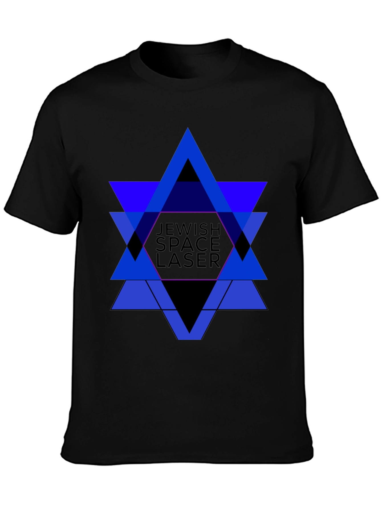 Jewish Space Laser Graphic Tee - Black Cotton Shirt