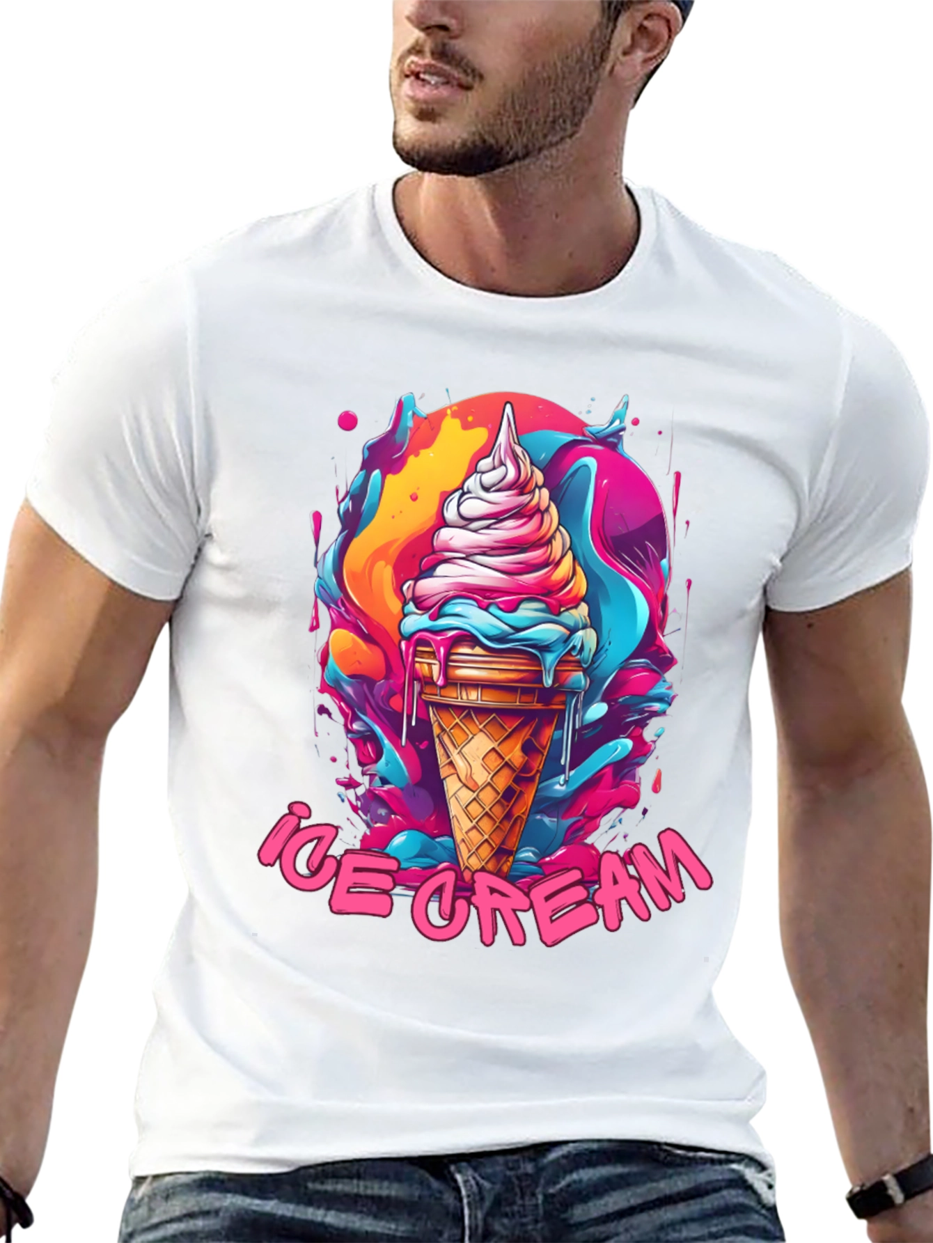 Ice Cream Graphic Tee - Fun Summer Design