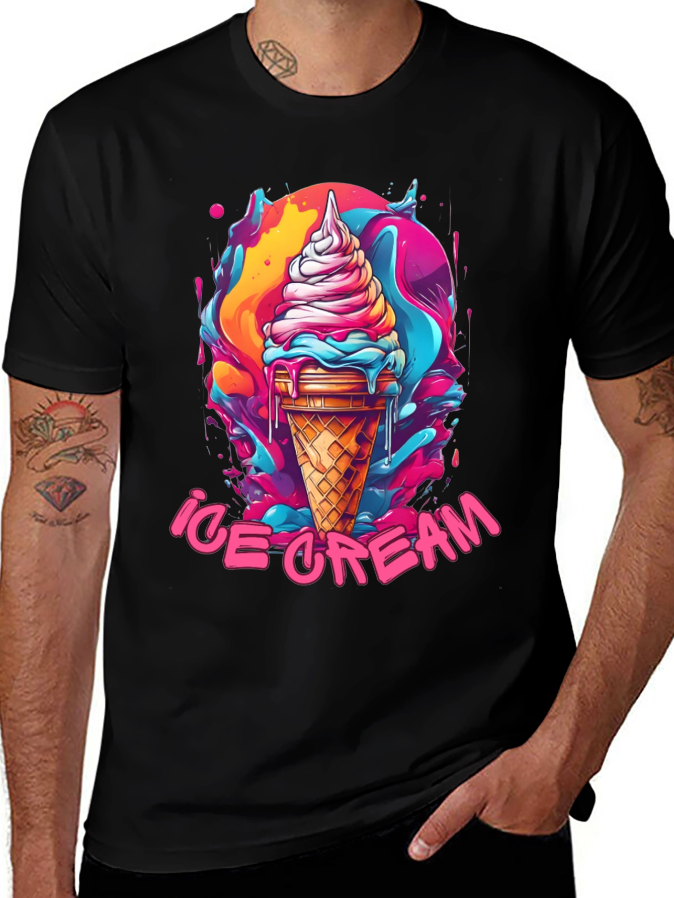 Ice Cream Graphic Tee - Fun Summer Design