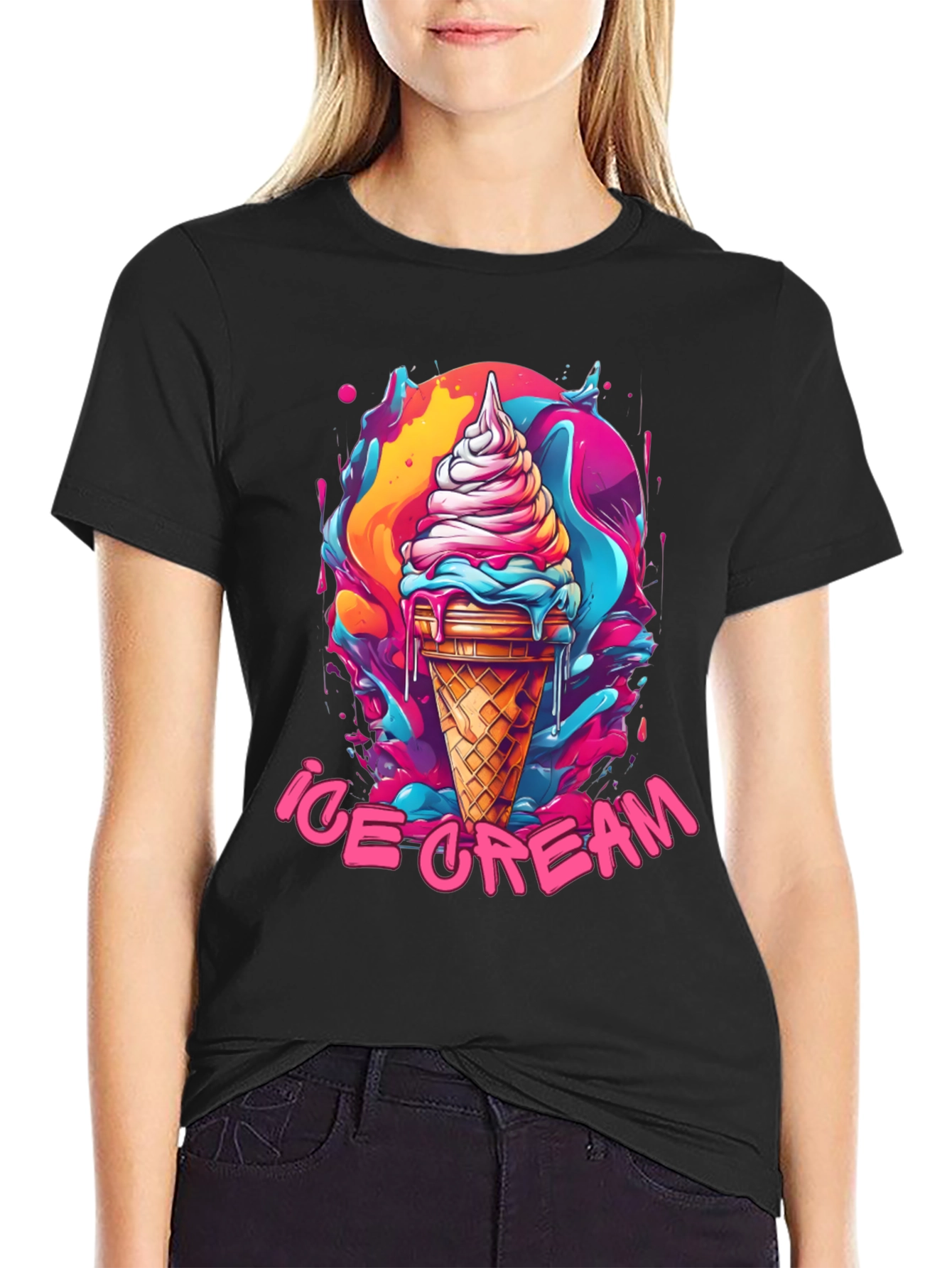 Ice Cream Graphic Tee - Fun Summer Design