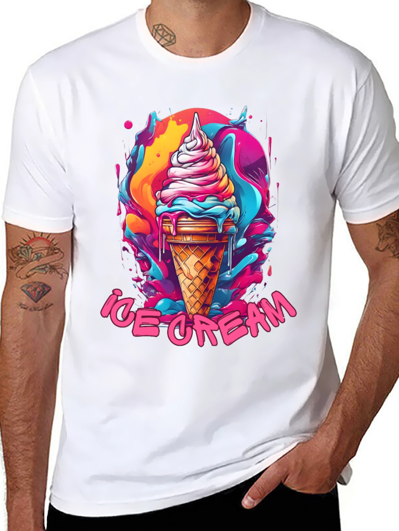 Ice Cream Graphic Tee - Fun Summer Design