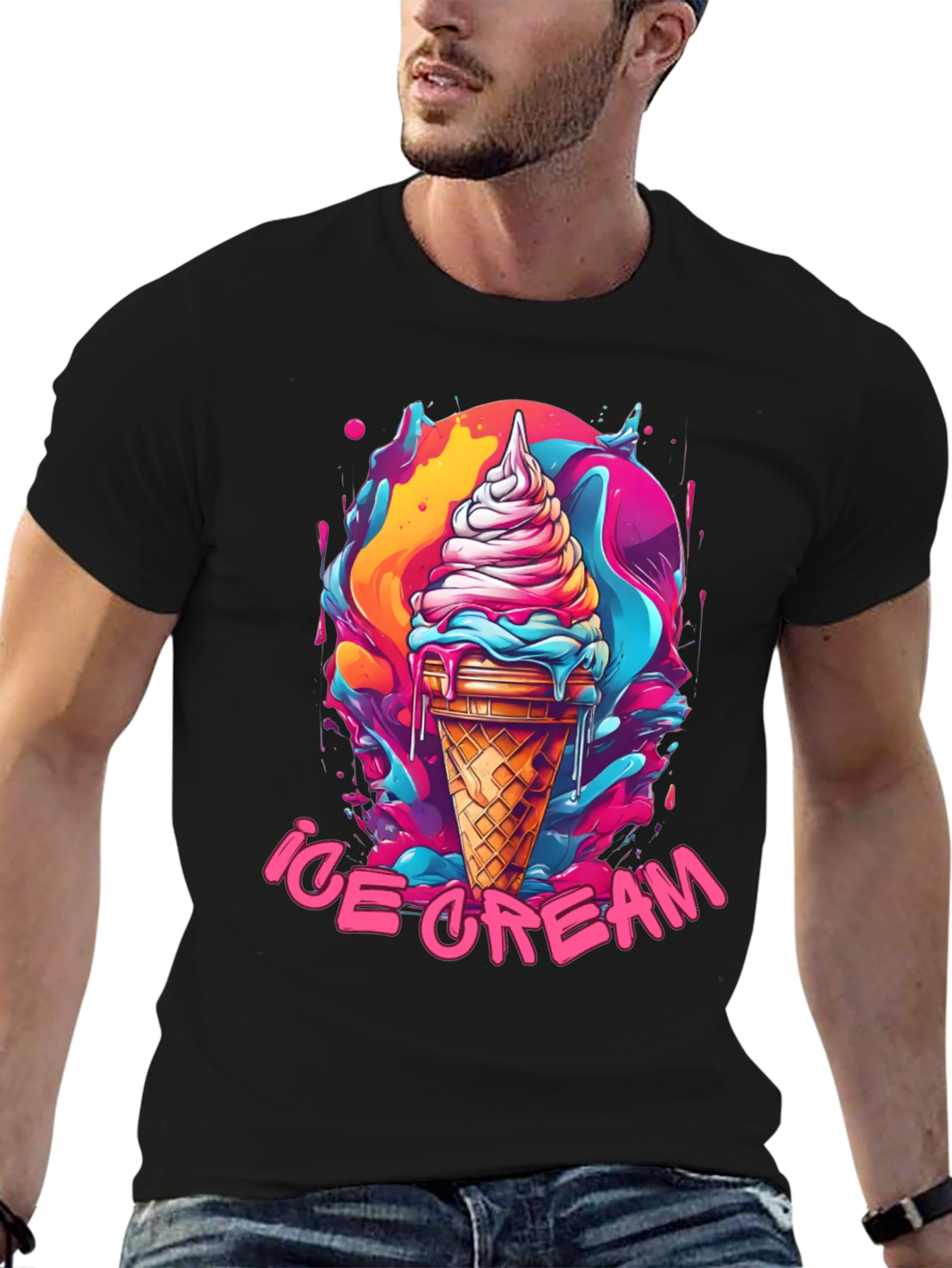 Ice Cream Graphic Tee - Fun Summer Design