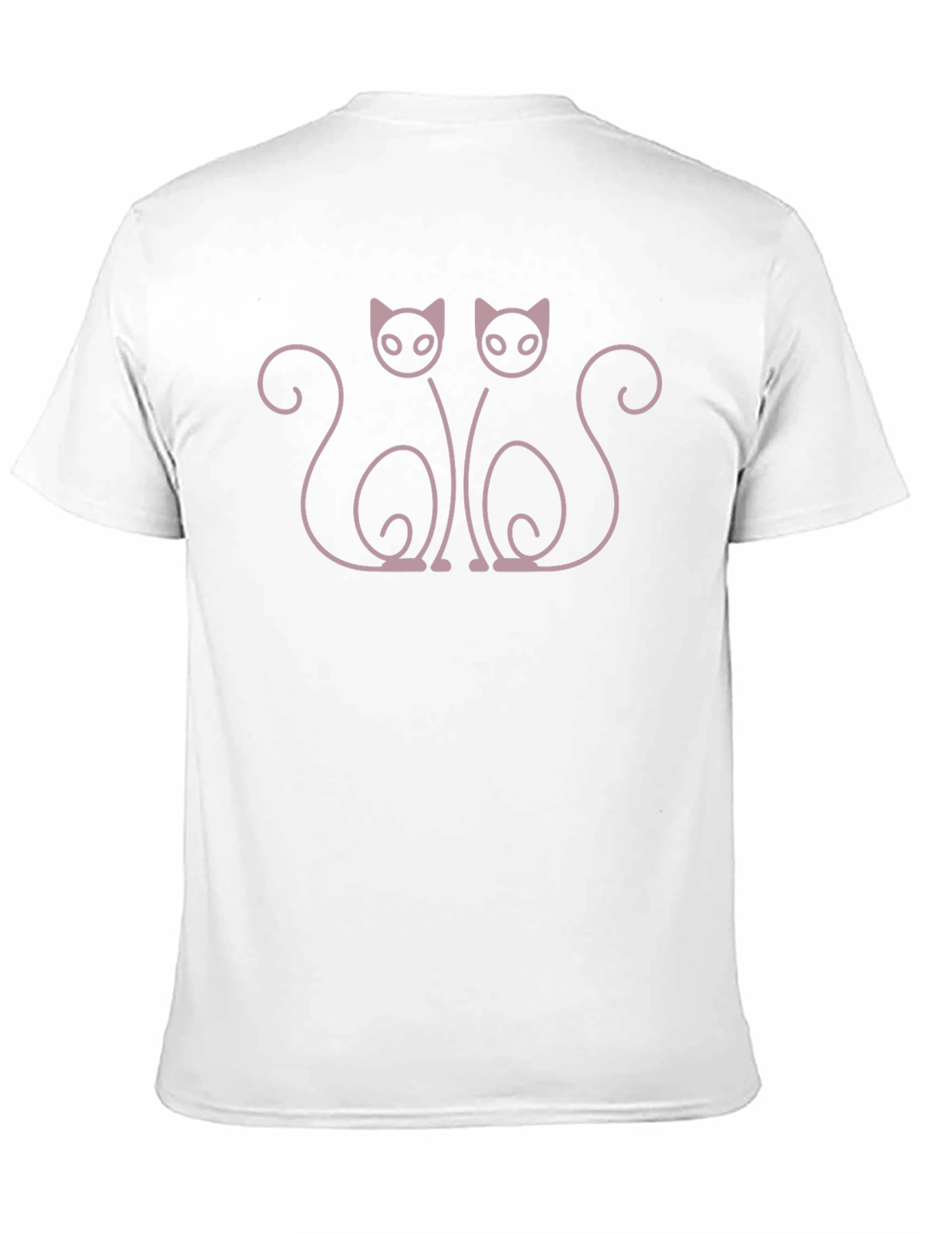 Stylized Cats Graphic Tee - Black