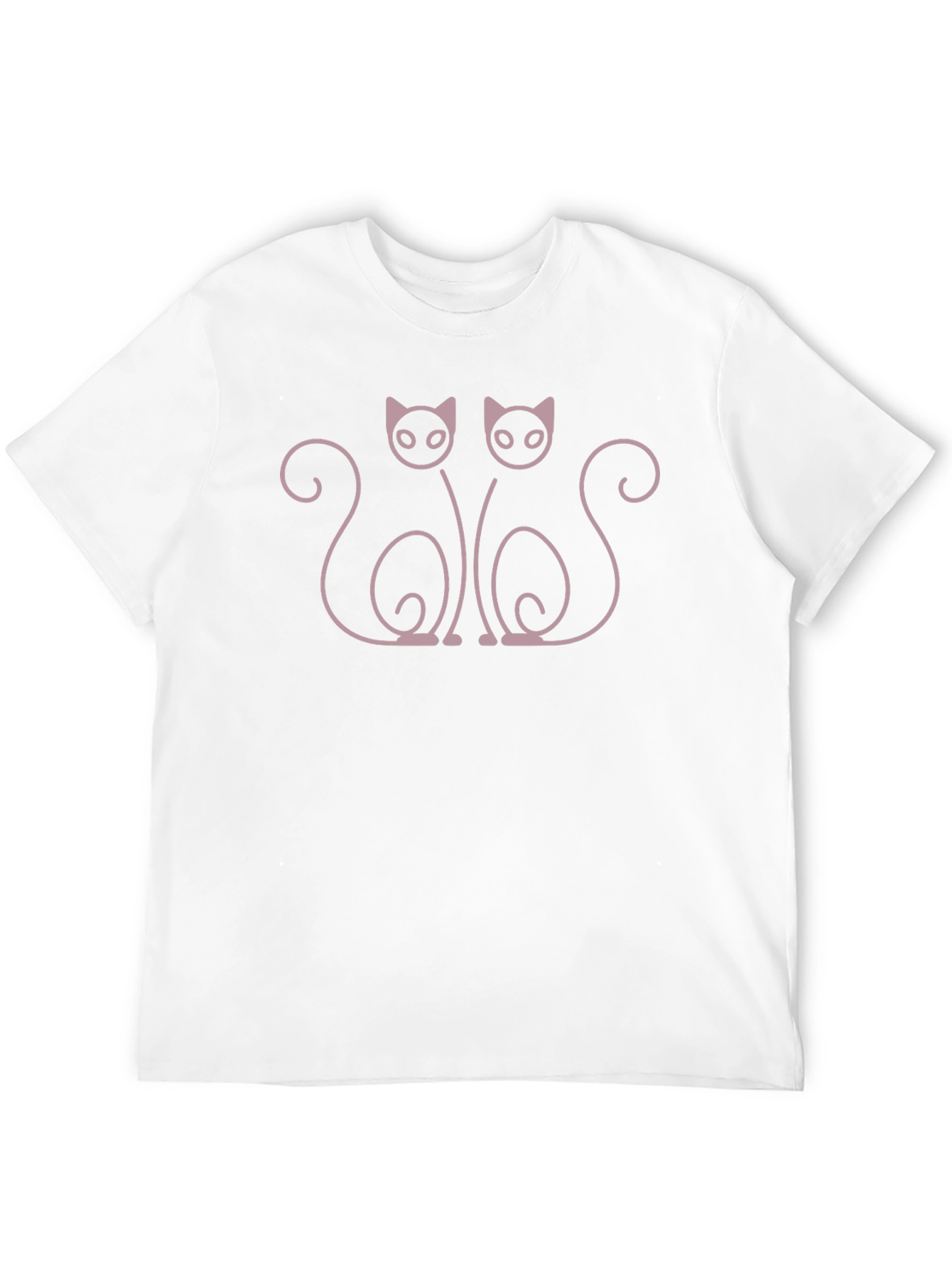 Stylized Cats Graphic Tee - Black