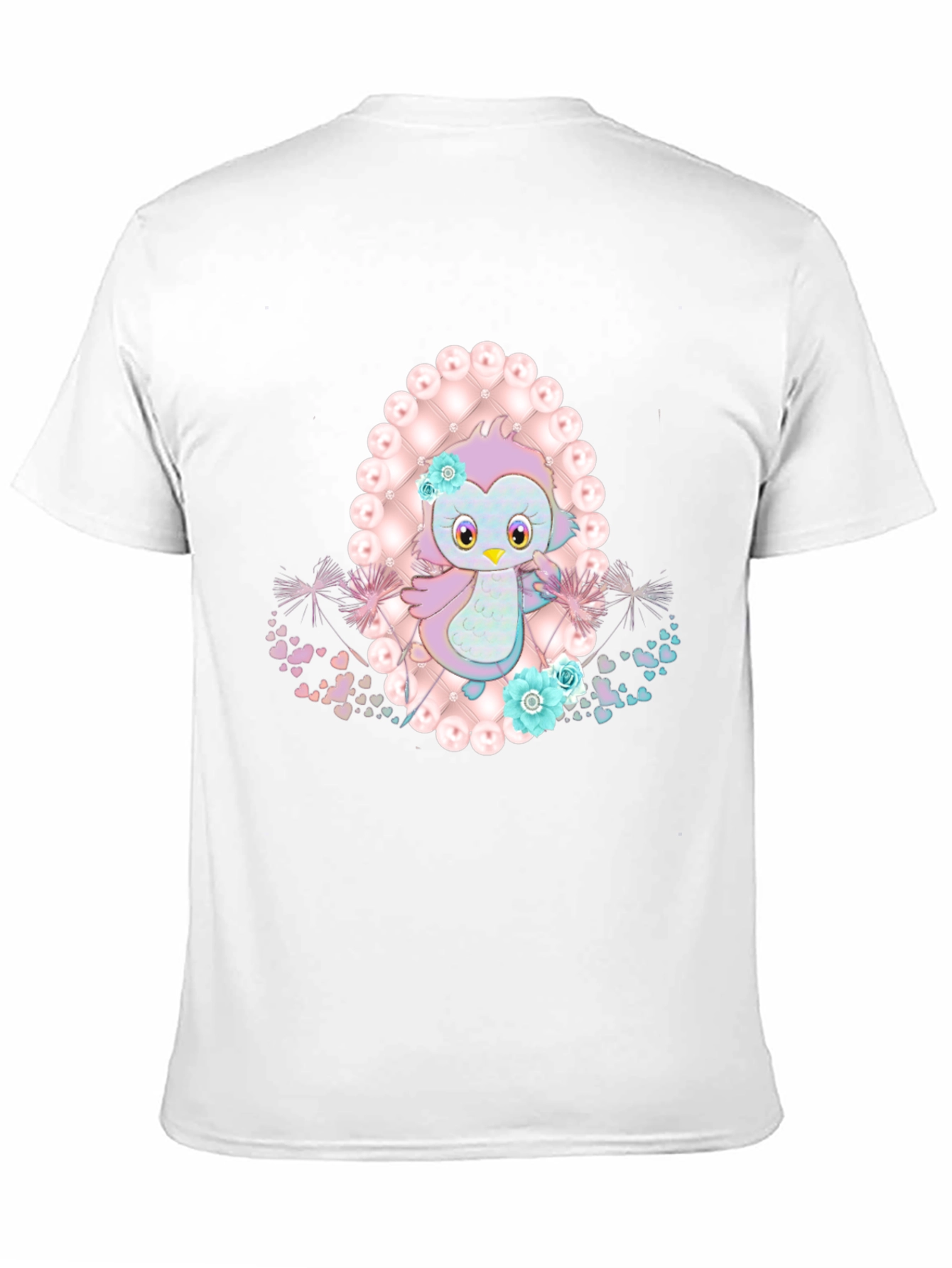 Cute Cartoon Bird Graphic Tee - Stylish Black T-Shirt