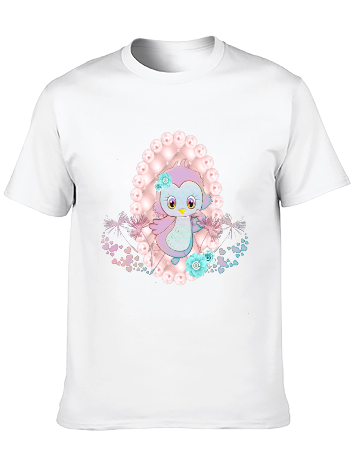 Cute Cartoon Bird Graphic Tee - Stylish Black T-Shirt
