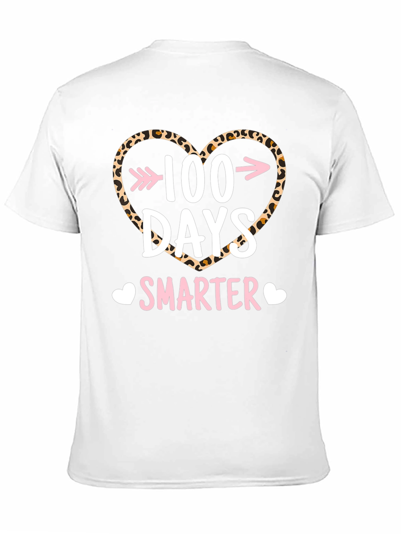 100 Days Smarter Leopard Heart T-Shirt