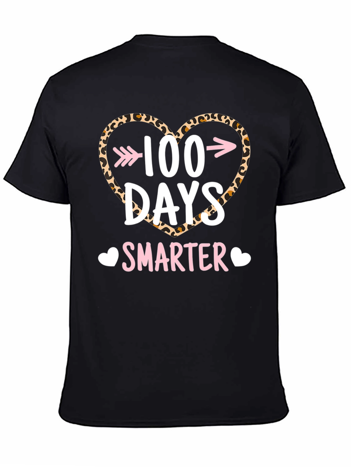 100 Days Smarter Leopard Heart T-Shirt