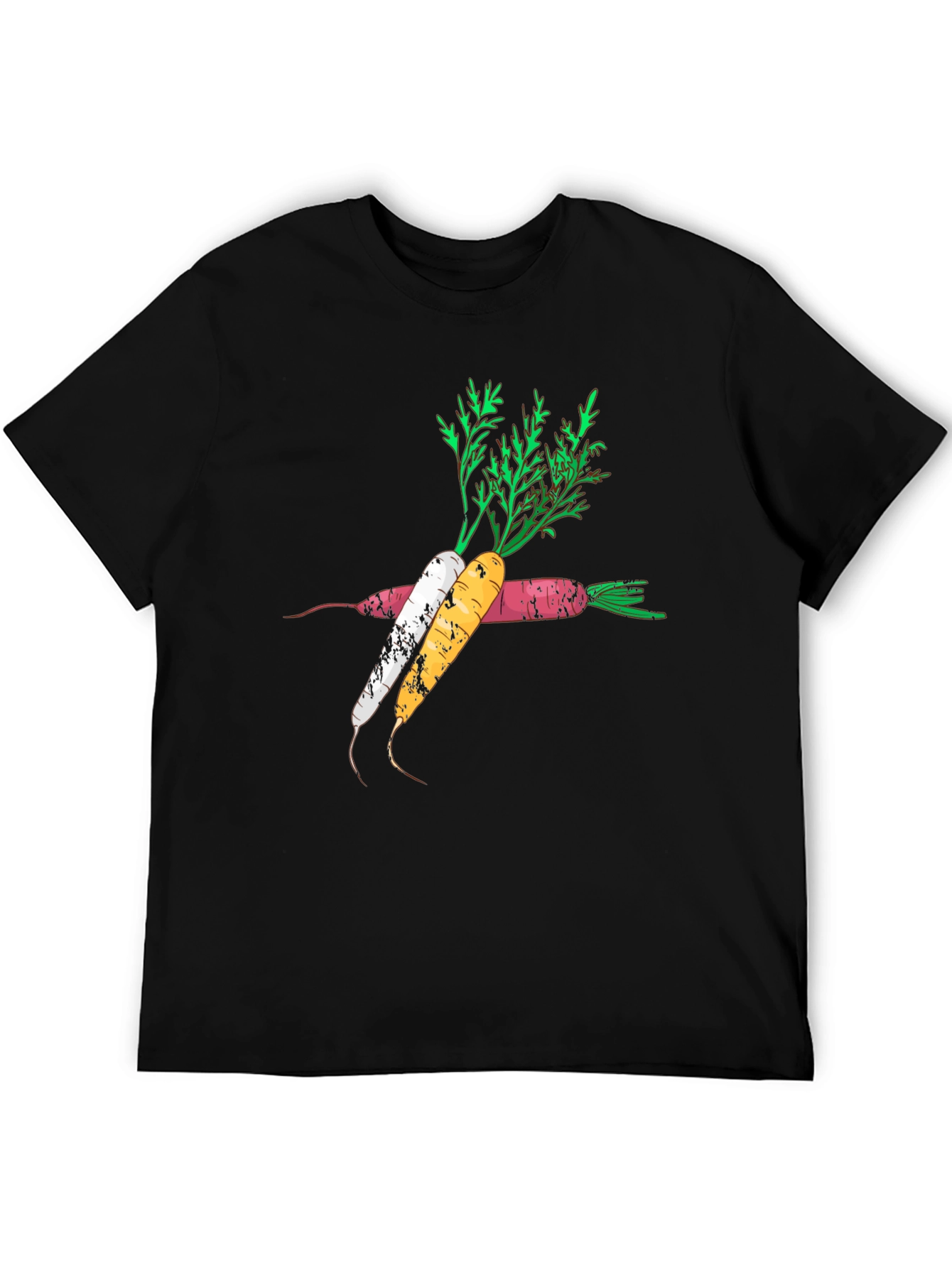 Carrot Graphic Black T-Shirt Trendy Design