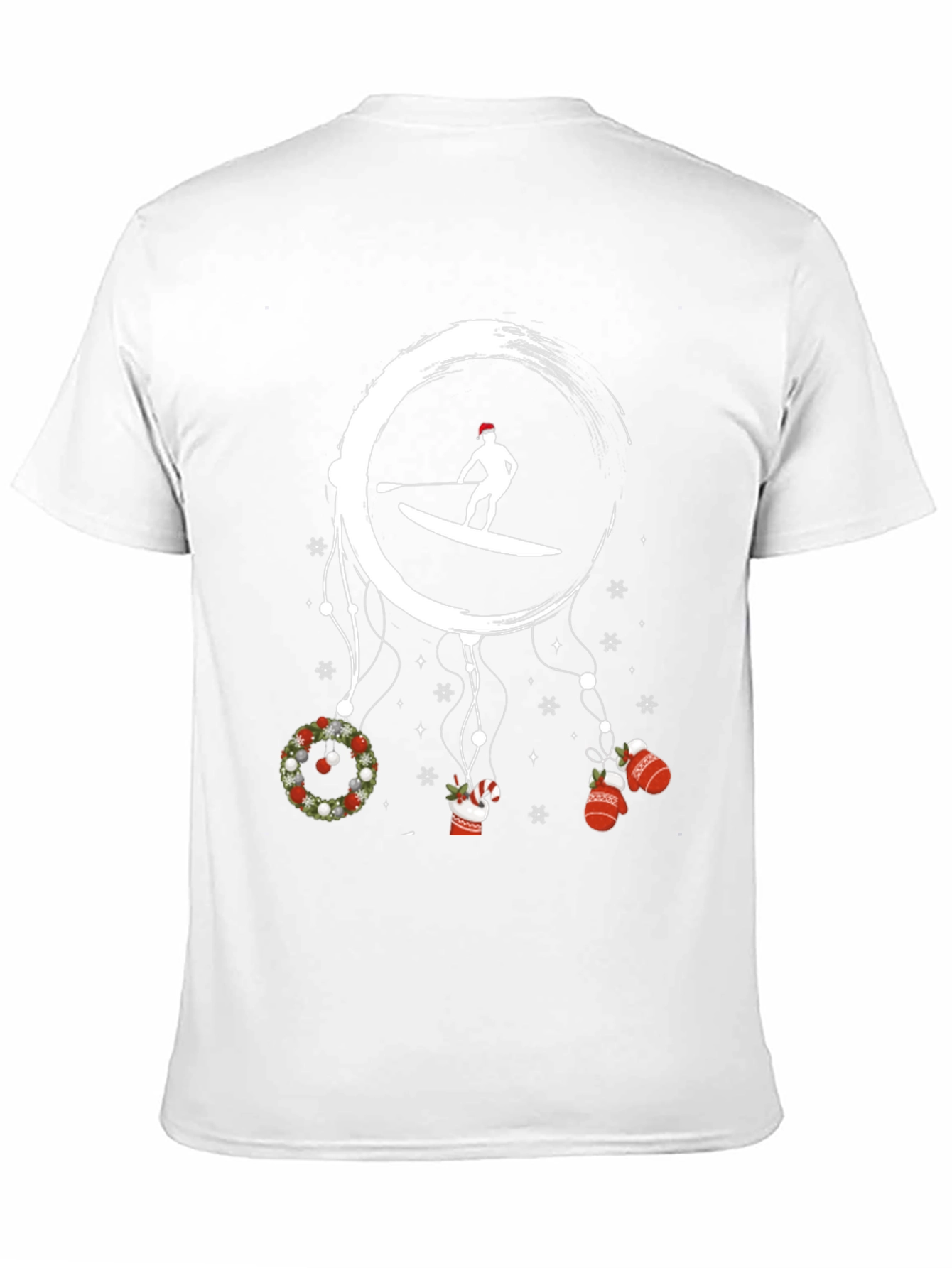 Christmas Paddle Boarding Graphic Tee