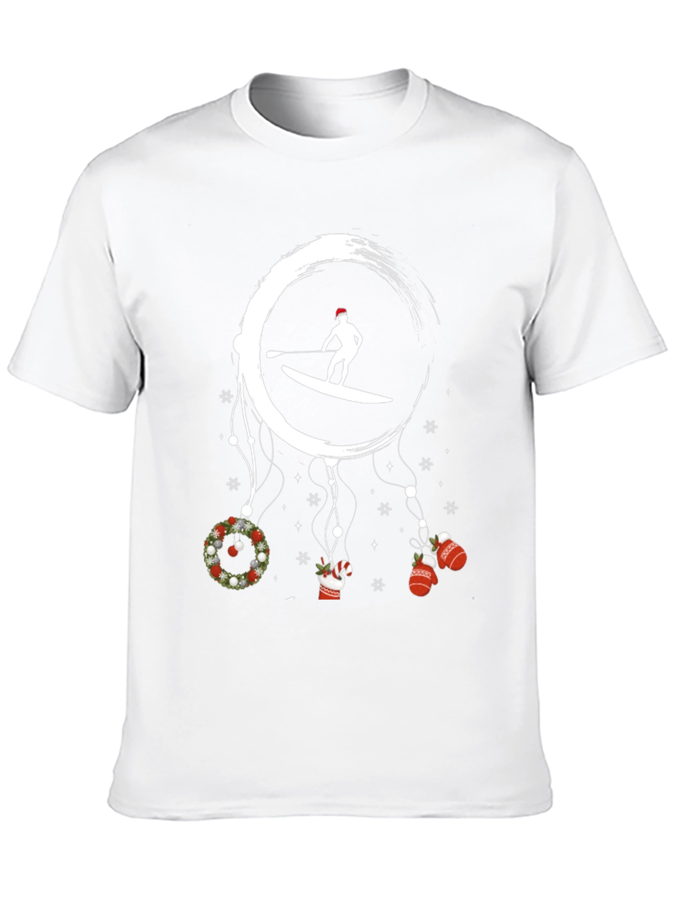 Christmas Paddle Boarding Graphic Tee