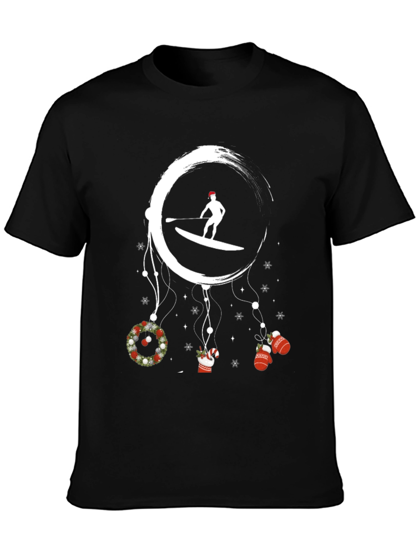 Christmas Paddle Boarding Graphic Tee