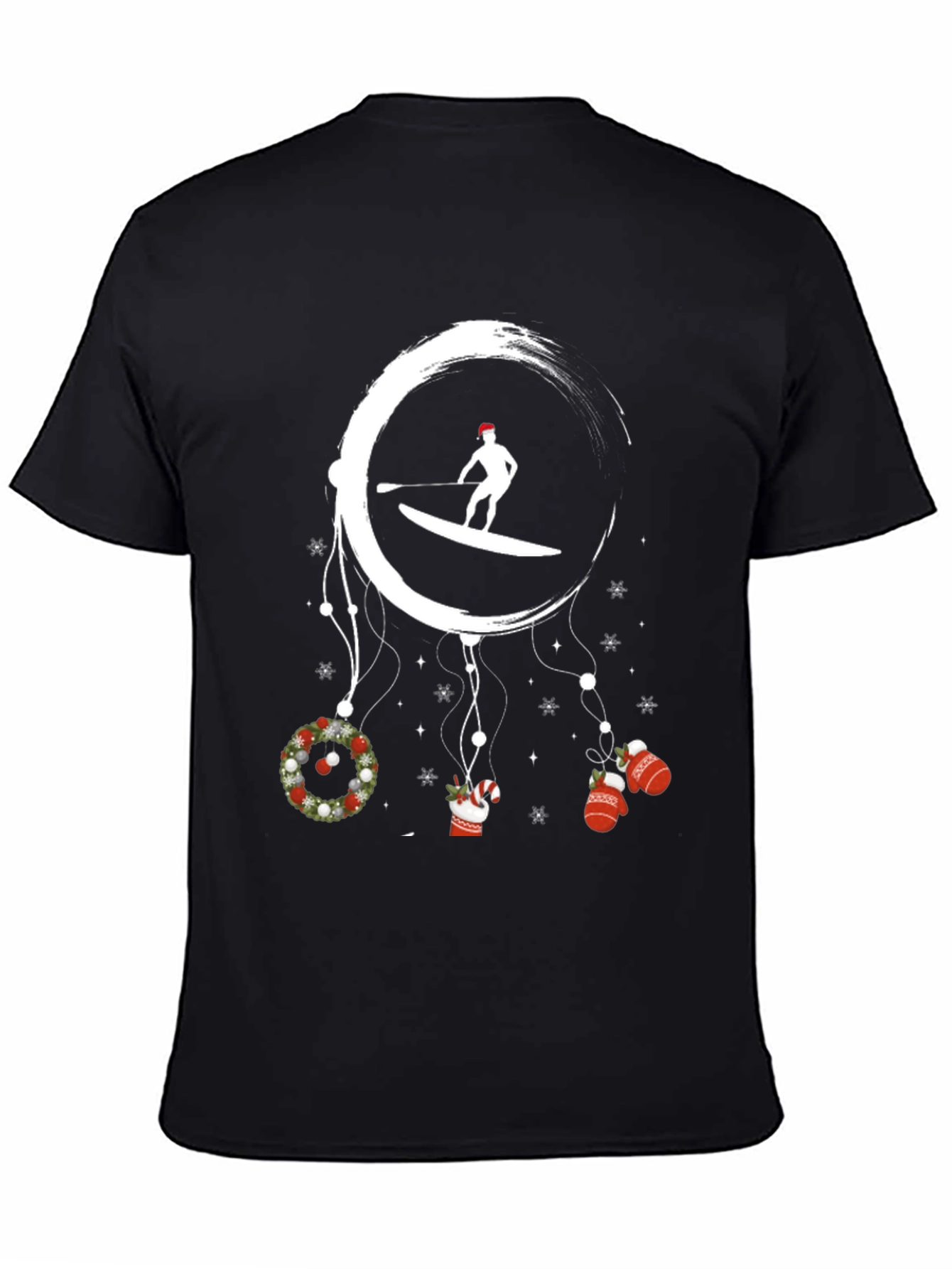 Christmas Paddle Boarding Graphic Tee