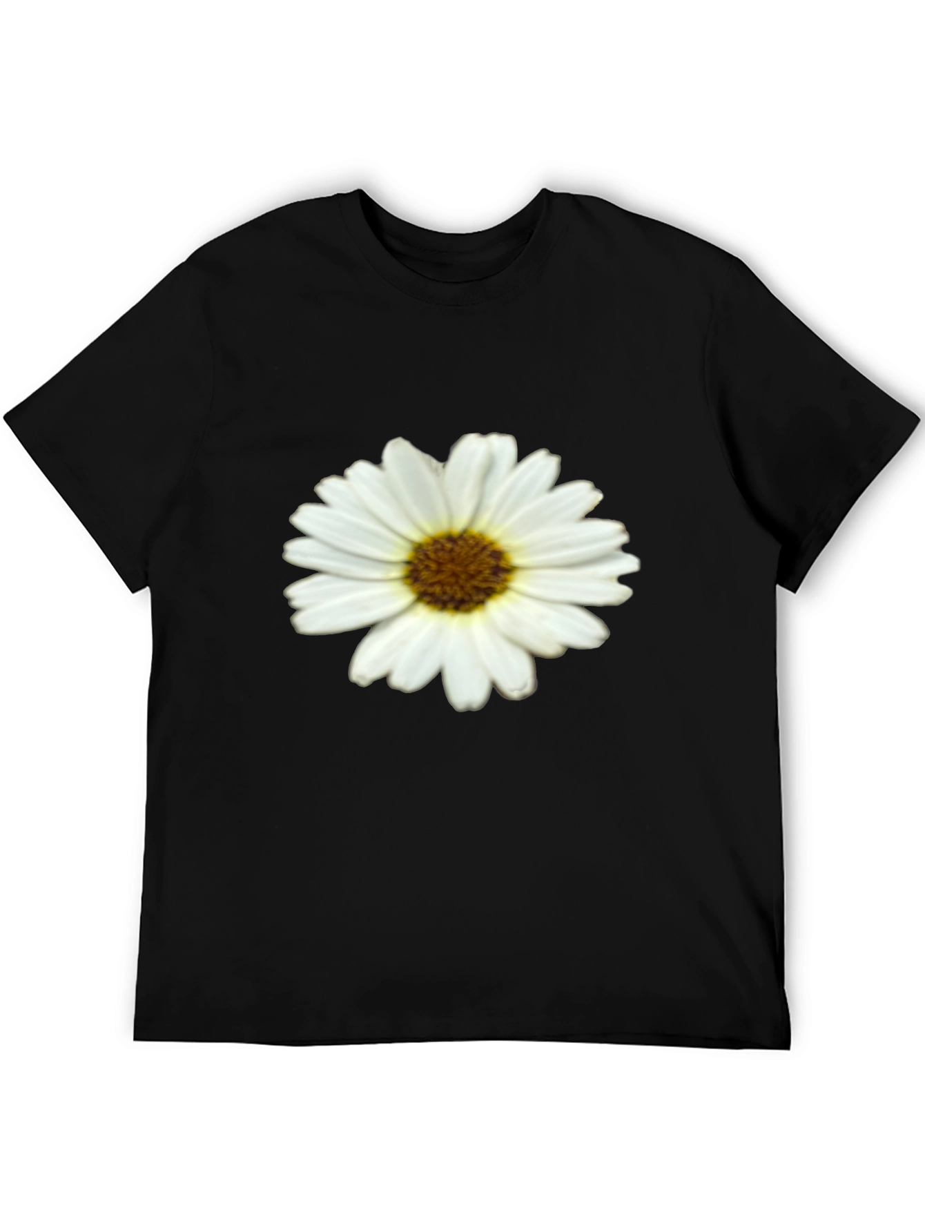 Daisy Graphic Print Black T-Shirt