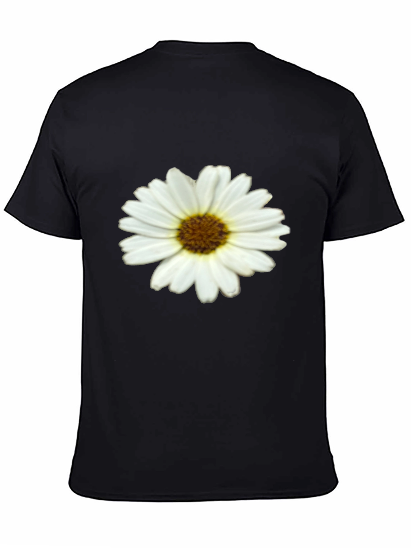 Daisy Graphic Print Black T-Shirt