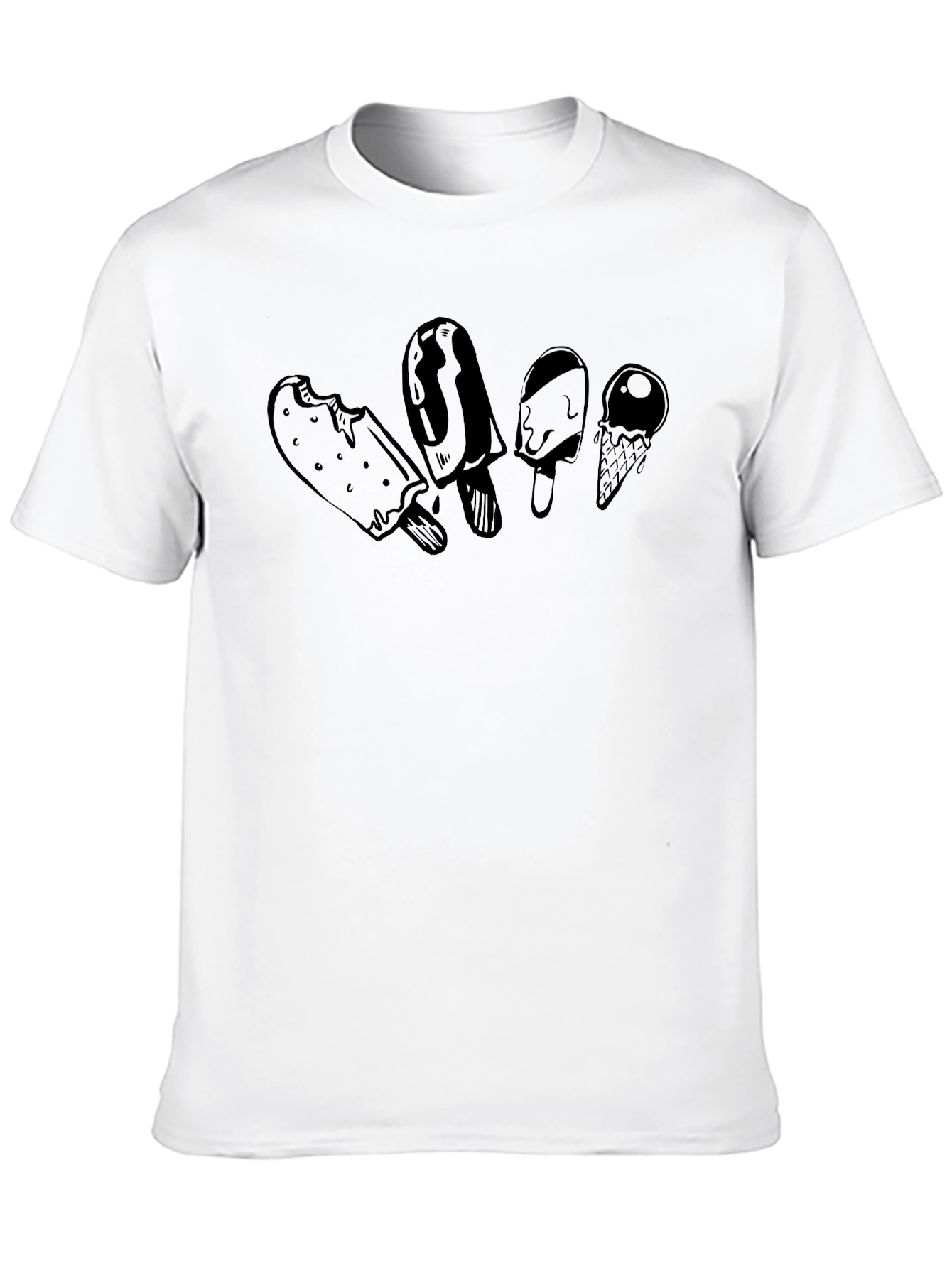 Ice Cream Treats Graphic Tee - Unisex Black T-Shirt