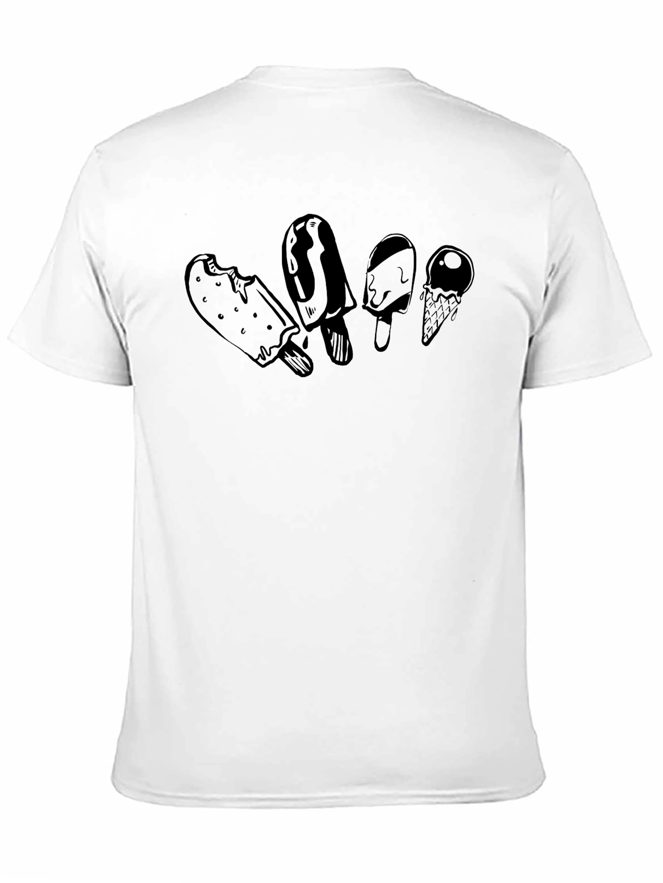 Ice Cream Treats Graphic Tee - Unisex Black T-Shirt