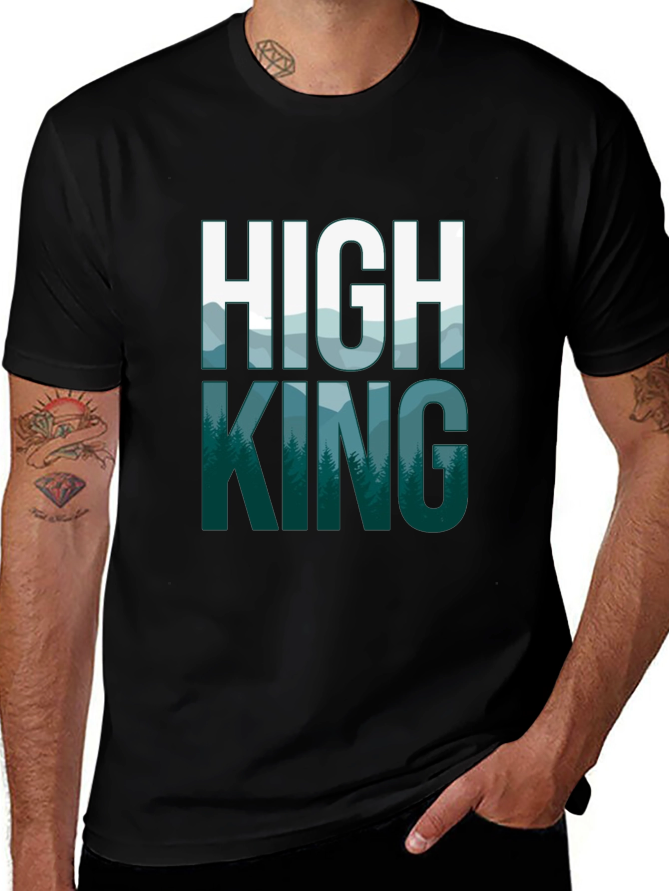 High King Mountain Graphic Tee - Hiking Adventure Shirt