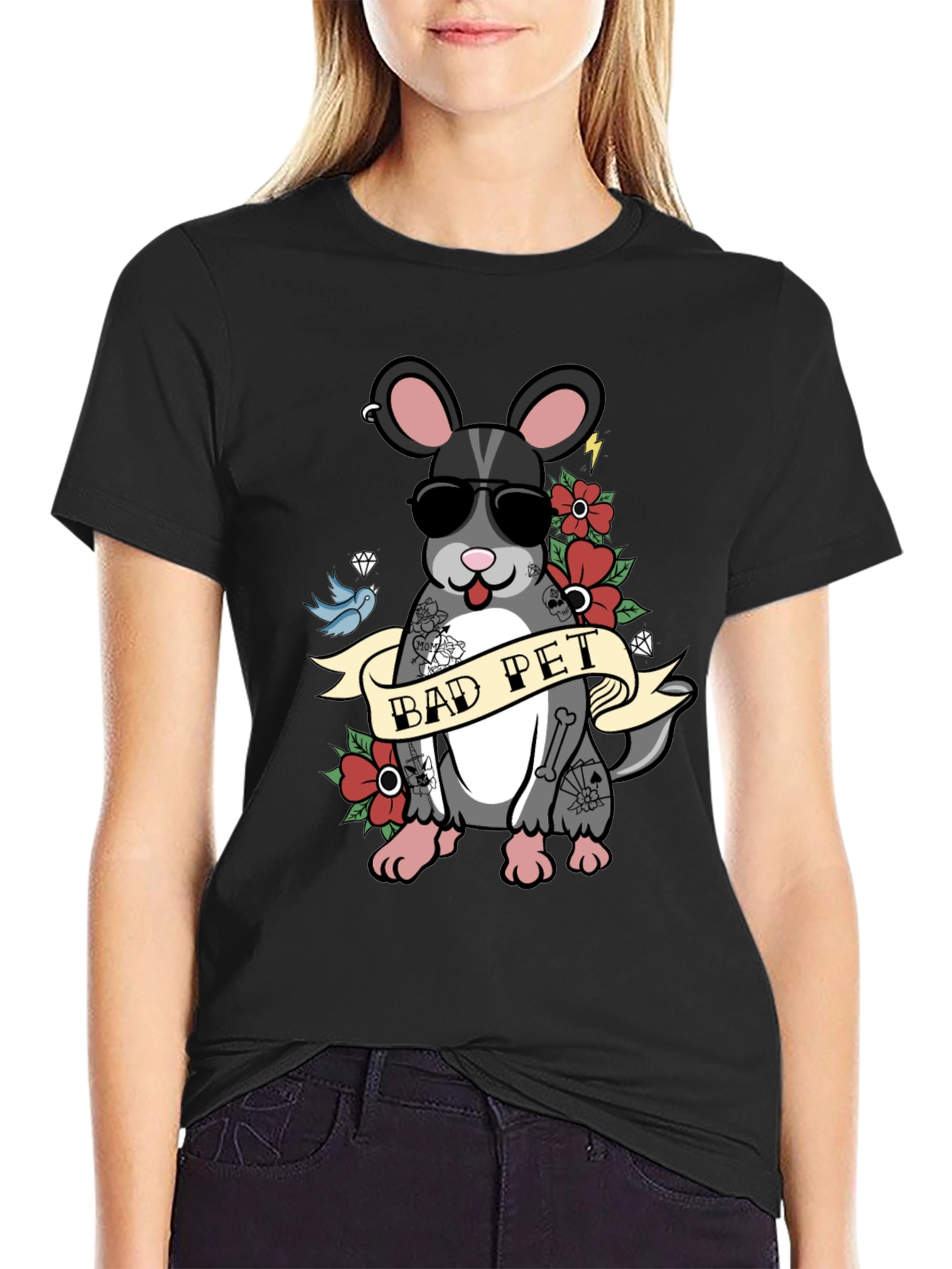 Bad Pet Chinchilla Graphic T-Shirt